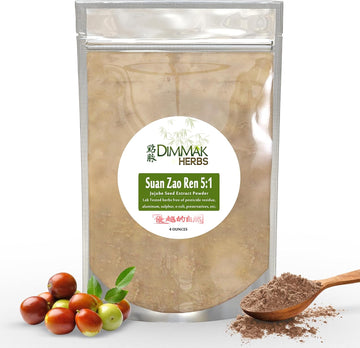 Organic Suan Zao Ren 5:1 Extract (Sour Jujube Seed)- Premium Natural Sleep Aid for Occasional Sleeplessness, Stress Relief & Night Sweats- Calms The Spirit (Shen)- Non-Habit forming (4oz)