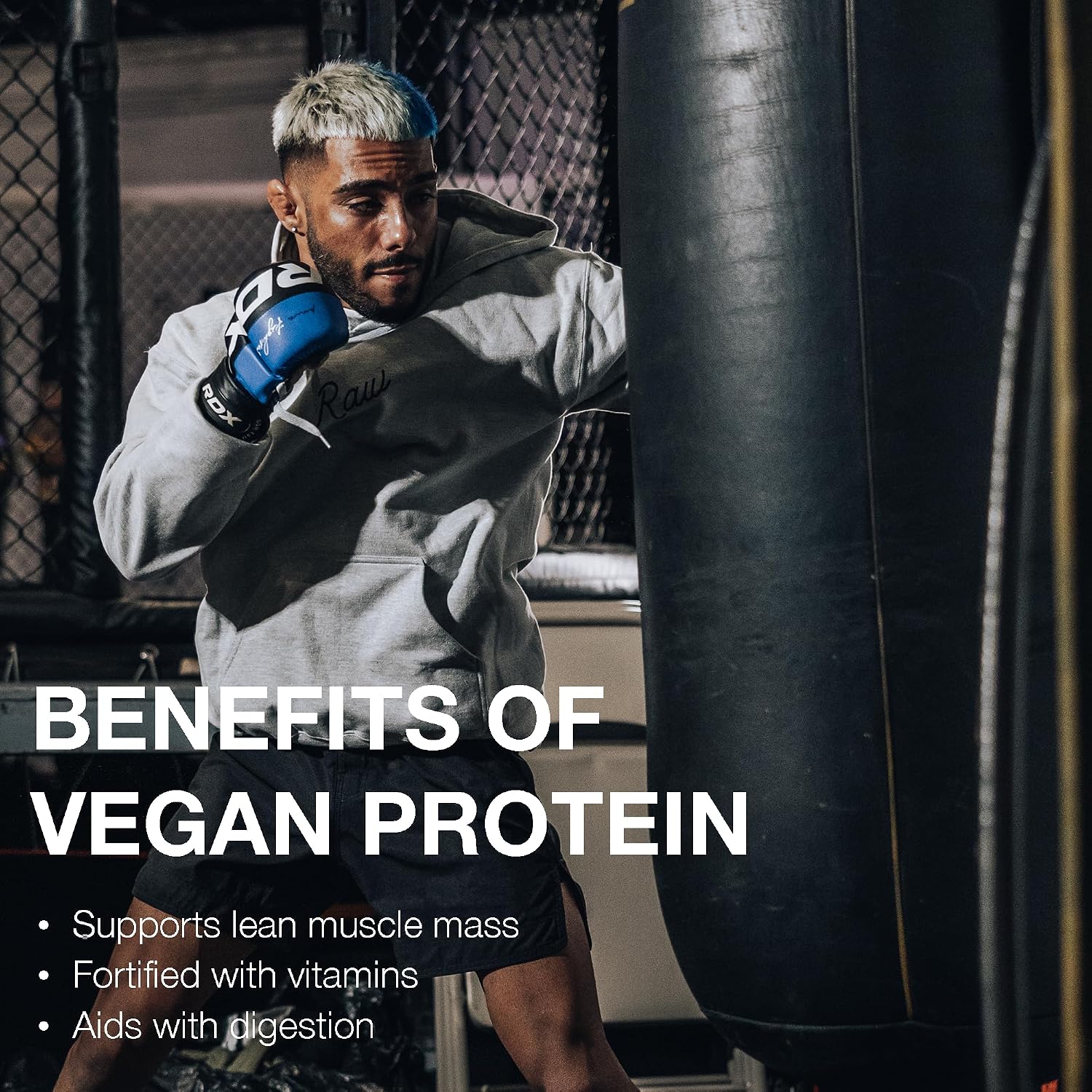RAW Vegan Protein Powder, Acai Bowl - 20g of Plant-Based Protein Powder & Fortified with Vitamins for Muscle Growth & Recovery - Low-Fat, Low Carb, Naturally Flavored & Sweetened - 25 Servings