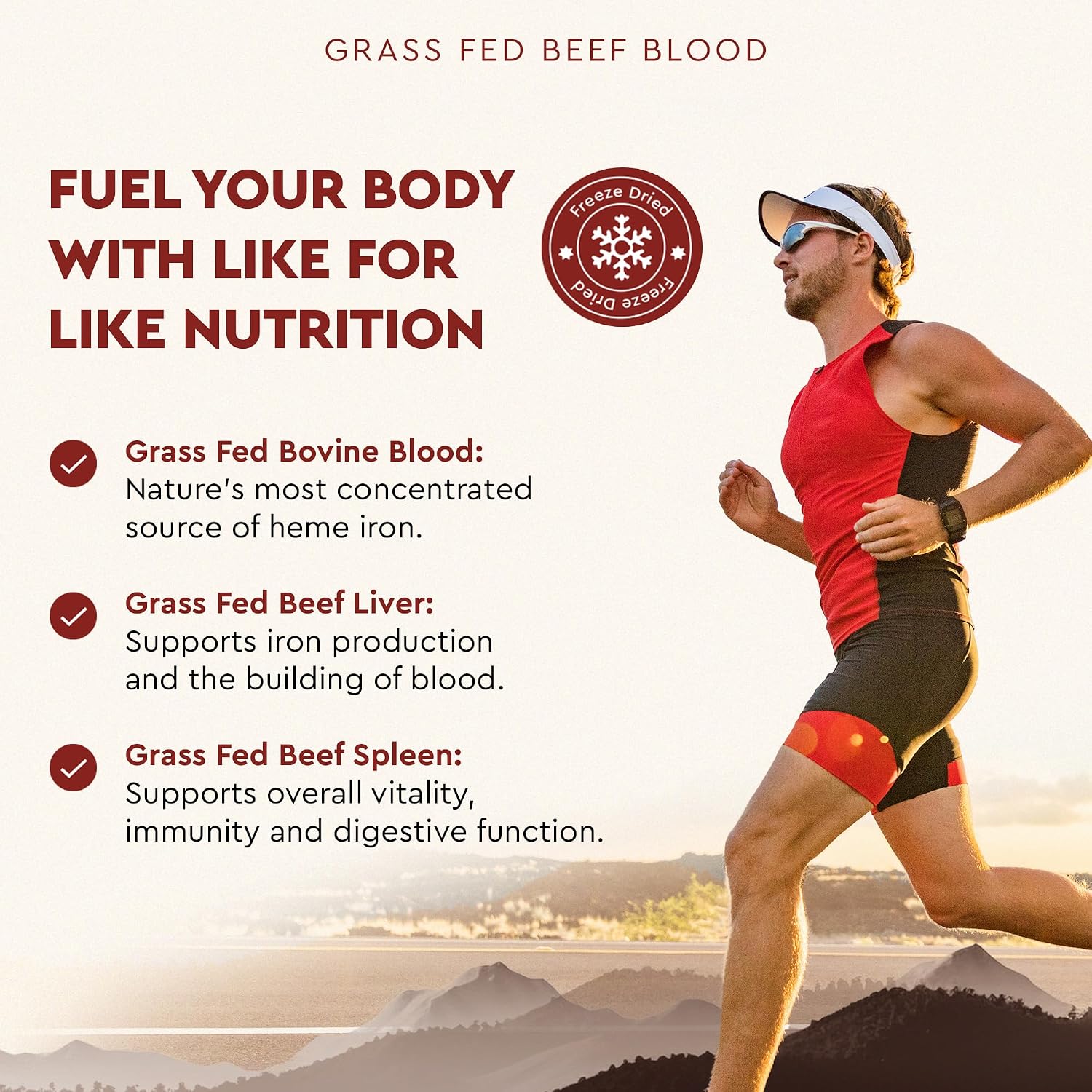 Ancestral Supplements Blood Health Supplement, Organ Formula, 500mg, 180 Ct | Beef blood, spleen and liver supplement supports red and white blood cell formation, immune health and heart health together.