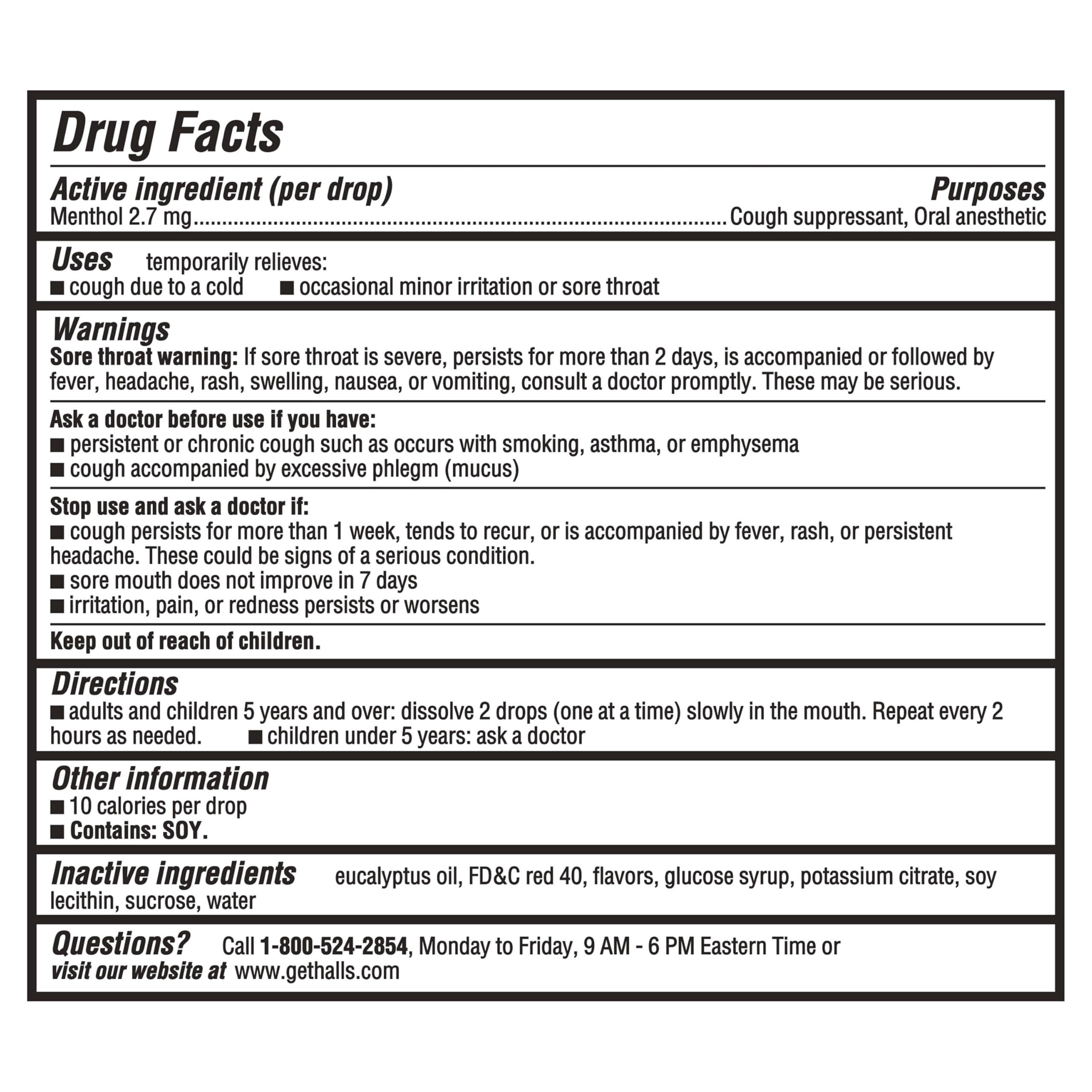HALLS Throat Relief Strawberry Cough Drops, Value Pack, 80 Drops