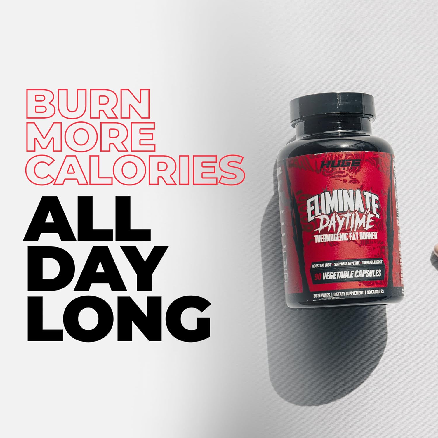 Eliminate Thermogenic Fat Burner For Men - Supercharge Metabolism, Boost Energy, Appetite Suppressant & Reduce Cravings - 11 Potent Ingredients, Fast-Acting Potent Weight Loss Pills (90 Capsules)