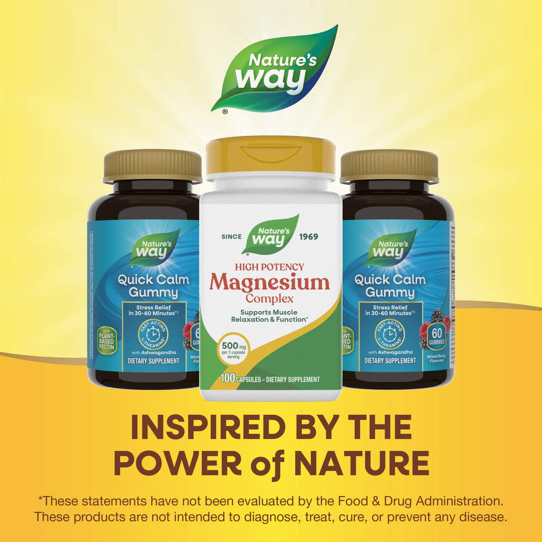 Nature's Way High Potency Magnesium Complex supplement bottle on a white background