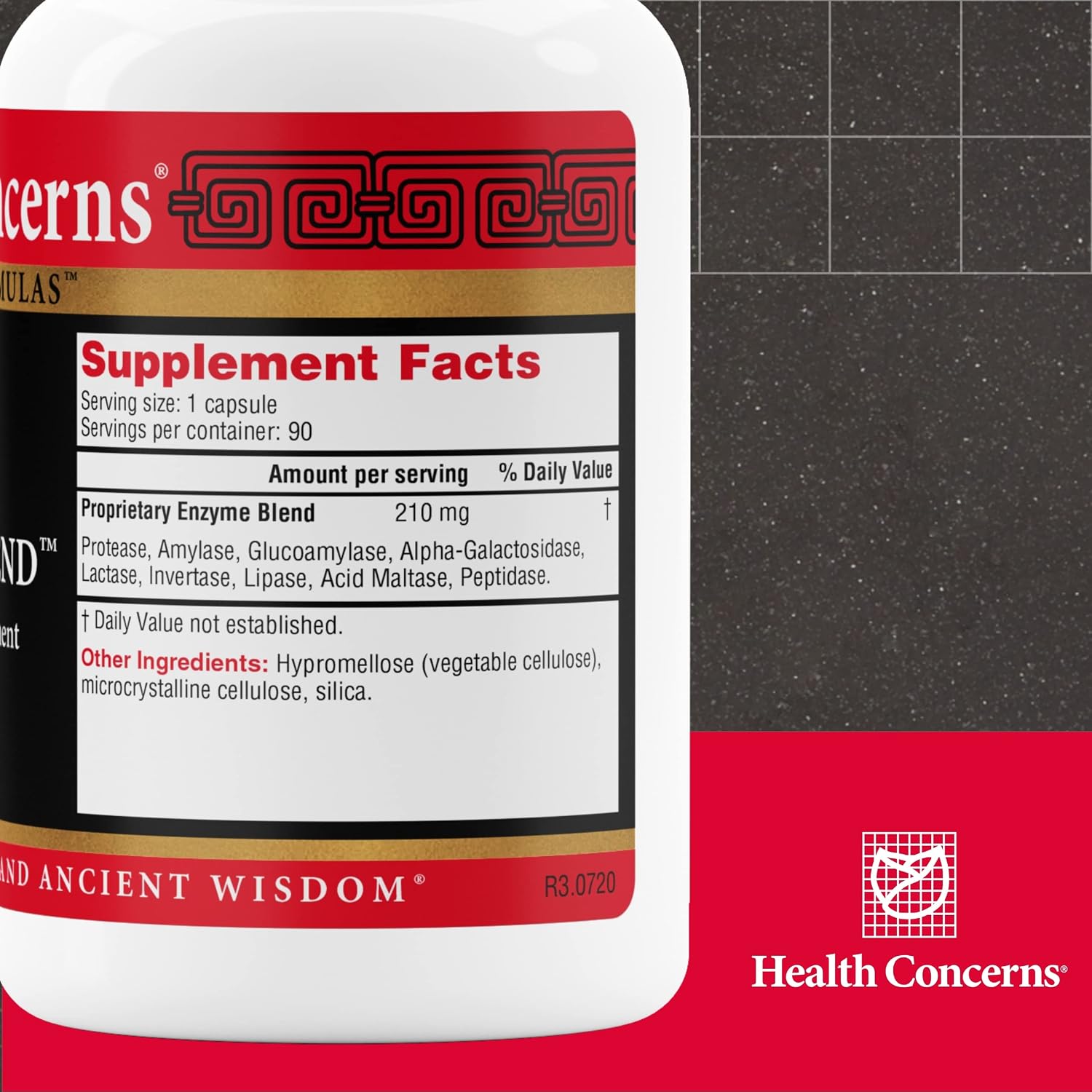 Health Concerns Enteromend – Digestive Enzyme Supplement for Gut Health, Bloating & Food Sensitivity Relief – Intestinal & Digestive Support – Protease, Amylase, Lactase & Peptidase – 90 Capsules