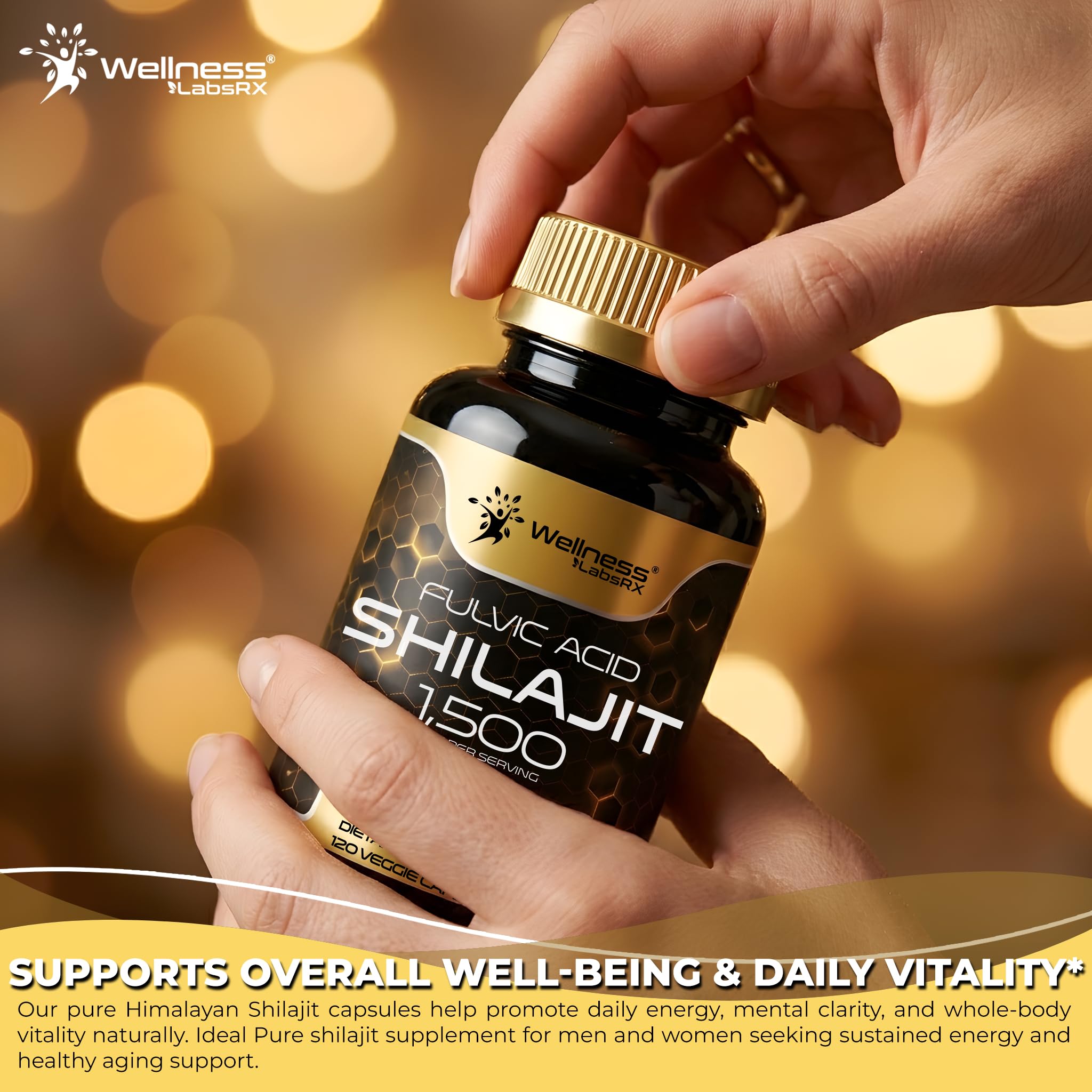 Himalayan Shilajit for Men - Shilajit Extract 1500mg per Serving, Pure Shilajeet for Women with Naturally Occuring Fulvic Acid - Shilajet for Enhanced Energy and Immune Support - 120 Count (Pack of 2)