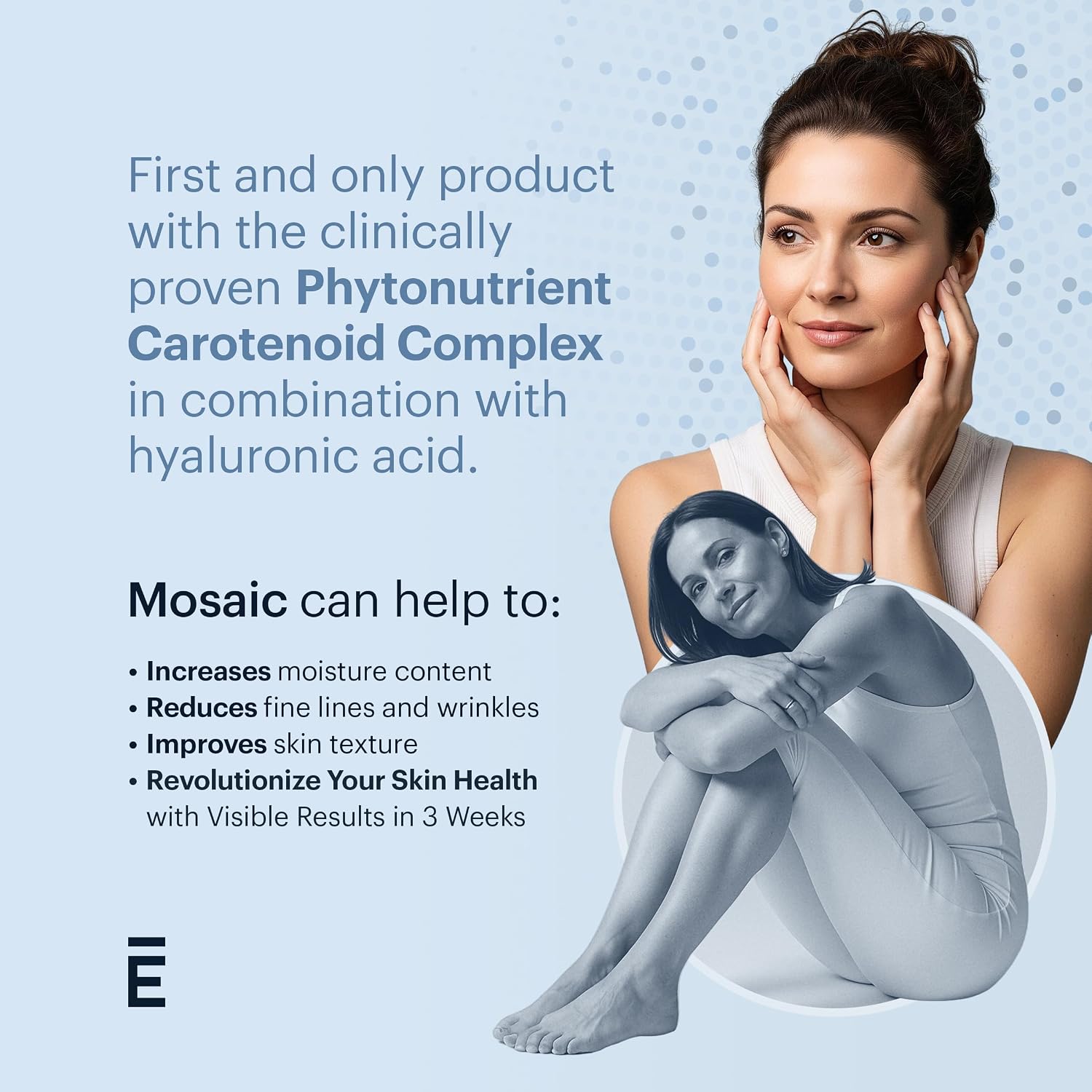 ELYSIUM Mosaic – Hyaluronic Acid & Collagen Supplement – Clinically Proven to Hydrate Skin & Reduce Fine Lines – Fights Visible Signs of Aging – 30-Day Softgel Supply