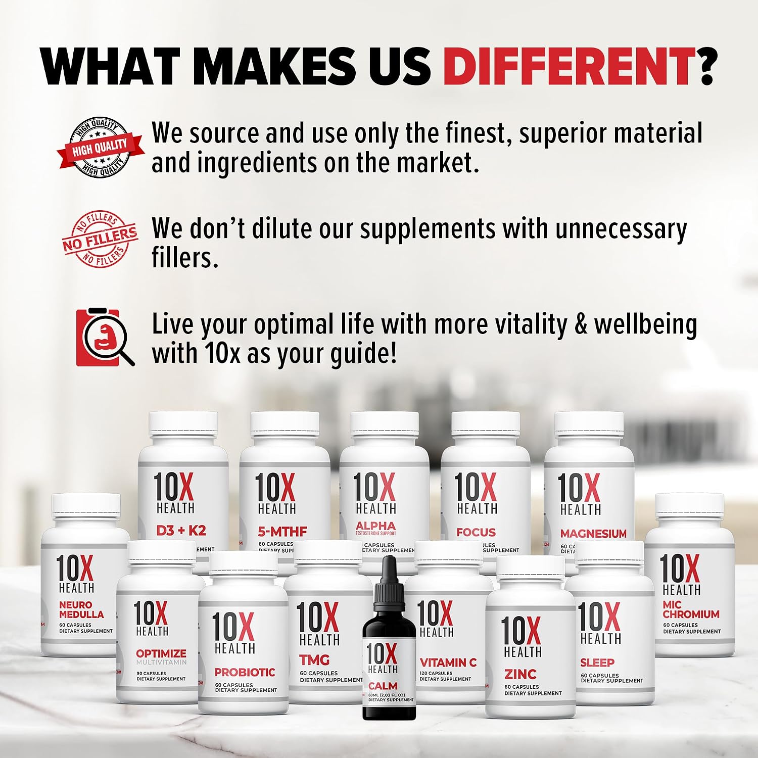 10X Health Bovine Colostrum Powder - 60 Servings | Gut Health Supplement: Organic, with Cat's Claw & Lactoferrin, Easy-Mix, 60 Servings