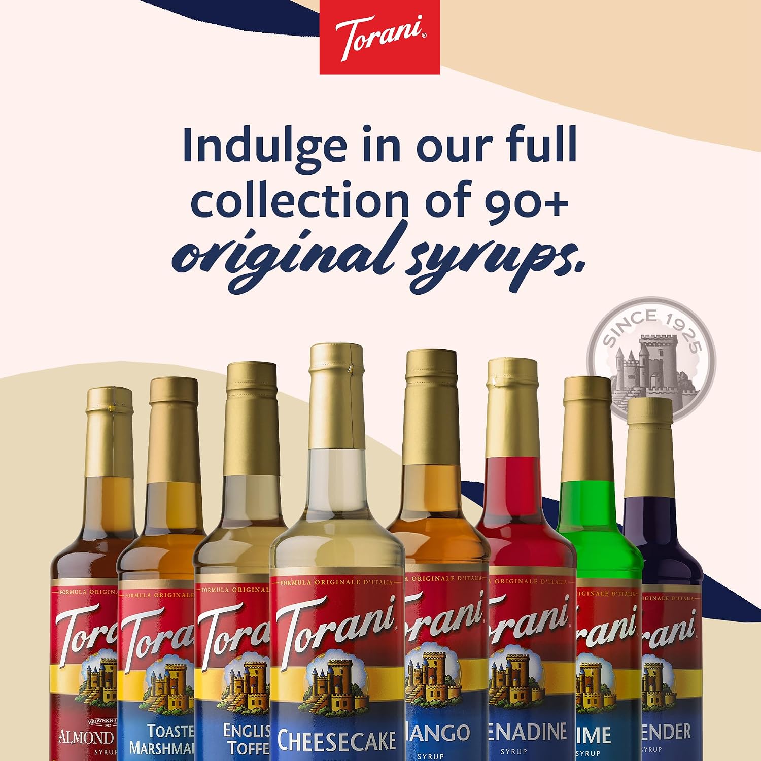Torani Grenadine Syrup for Drinks, Flavoring for Sodas, Cocktails, and Mocktails, Pump Included, 25.4 Oz