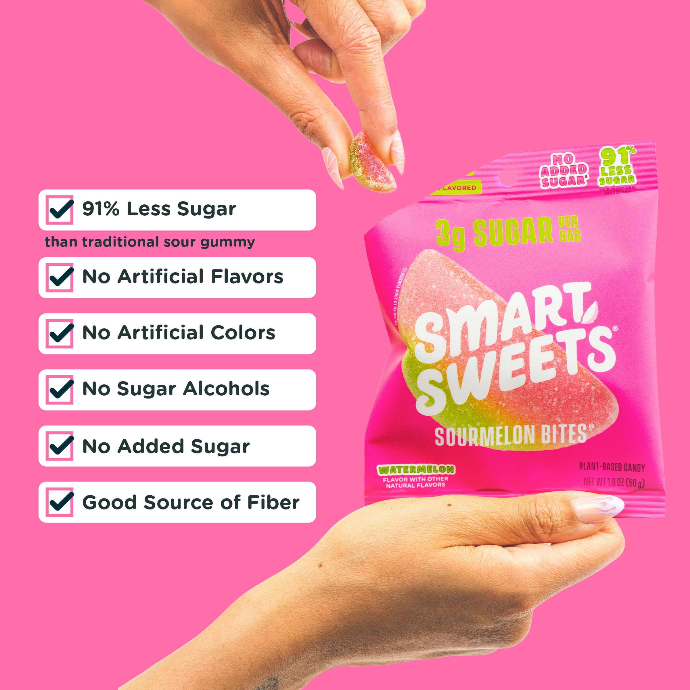 SmartSweets Sweet Fish, Low Sugar Gummy Candy (3g), Low Calorie (130), Gluten-Free -1.8oz (Pack of 6) Packaging may vary | Gluten Free, Plant Based, Healthy Snacks For Adults & Kids, Fiber Candy, Fun Chewy Berry Flavored Gummies, Healthy Candy