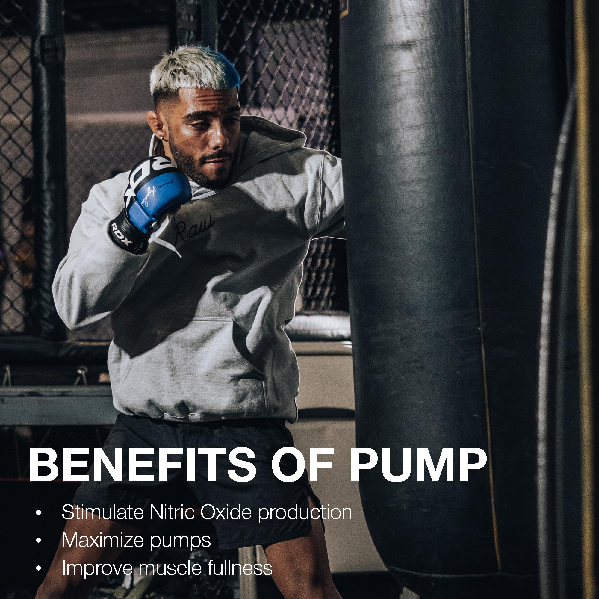 RAW Pump Stim Free Pre Workout (Watermelon) - Non-Stimulant Pre Workout Supplement Powder Nitric Oxide Booster - Pre Workout Supplements Drink for During Workout - 40 Servings