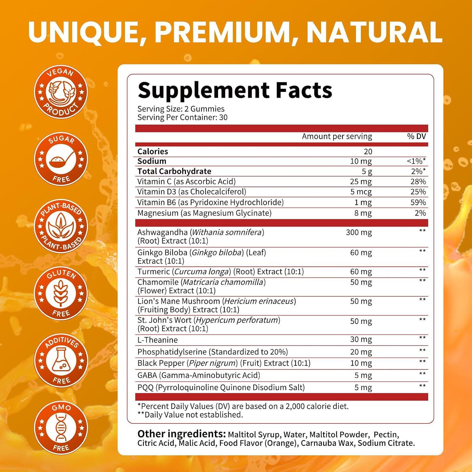 Lukaree Cortisol Supplements for Women & Men, 15 in 1 Cortisol Reducer Manager, Cortisol Calm Gummies with Ashwagandha, Magnesium, L-theanine, GABA - for Mood, Focus, Sleep - Vegan Sugar Free, 60 Ct.