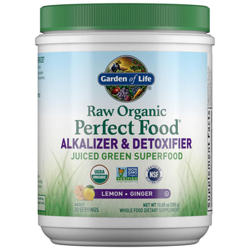 Garden of Life Raw Organic Perfect Food Alkalizer and Detoxifier, Lemon Ginger Flavored Superfood Powder Supplement, 30 Servings Garden of LifeBuy Supplements Australia