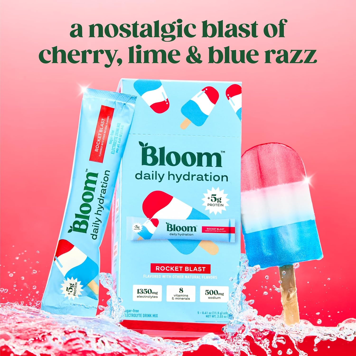 Bloom Energy Sticks RaspberryLemonade and Hydration Sticks Rocket Blast Bundle