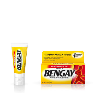 Vanishing Scent Bengay Relief Gel, Non-Greasy Topical Reliever with Cooling Menthol, 2 oz BengayBuy Supplements Australia