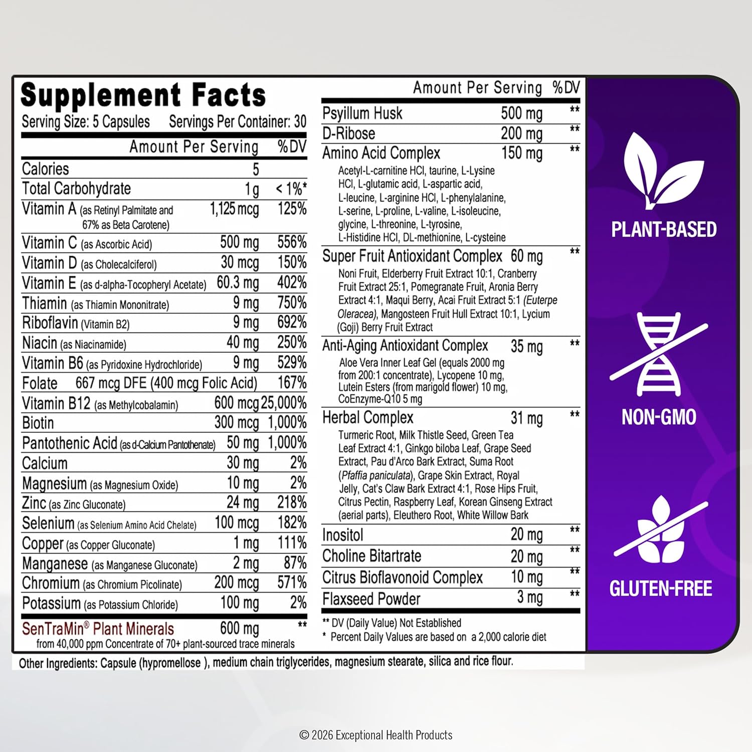 Immuno 150, Immune Support Supplement, 150 Vegetable Capsules | Packed with 70 Plant Minerals, 13 Essential Vitamins and 68 Additional Nutrients-- Immune Boost for All Age Groups