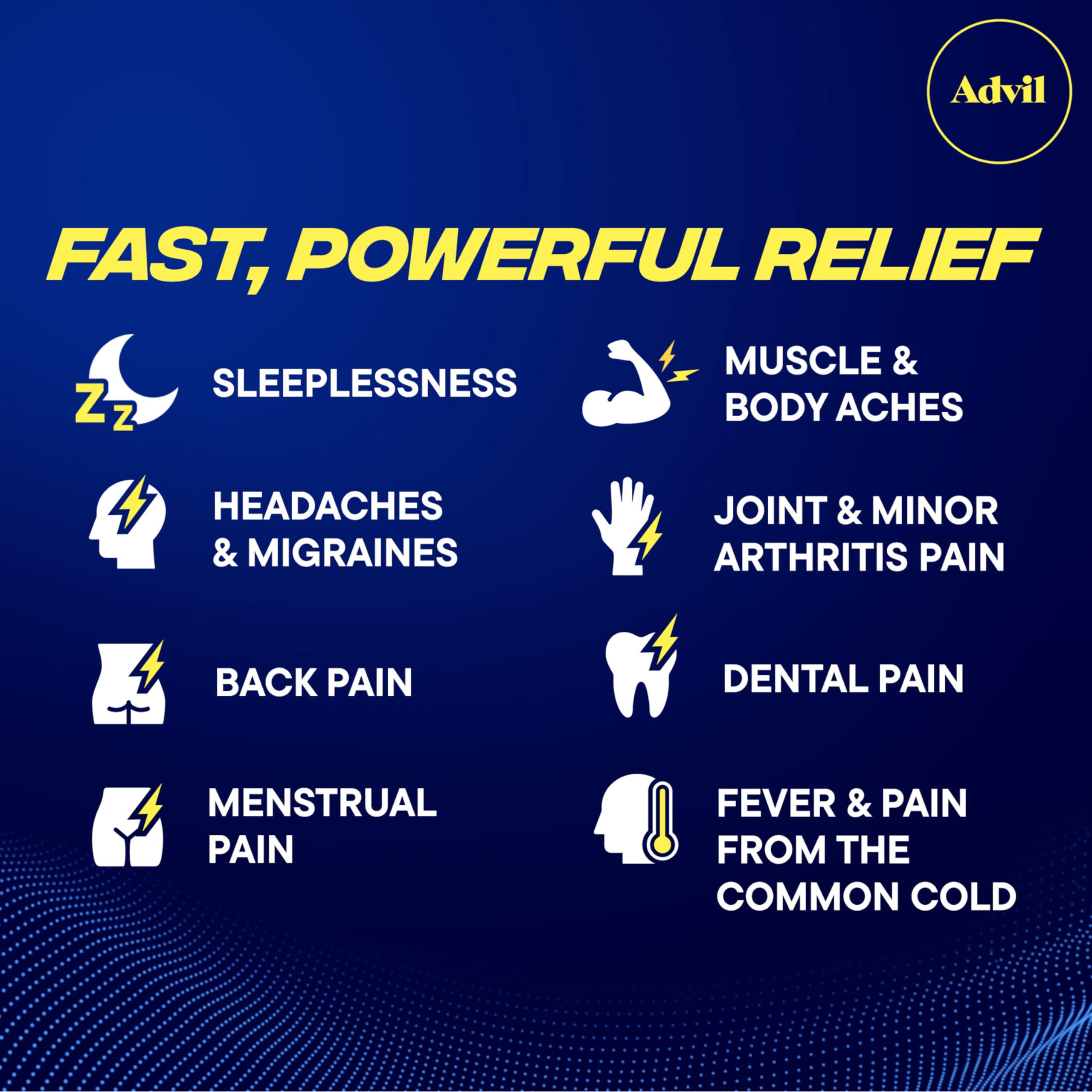 Advil PM Pain Reliever and Nighttime Sleep Aid, Ibuprofen for Pain Relief and Diphenhydramine Citrate for a Sleep Aid - 120 Coated Caplets and Pain Reliever and Fever Reducer, 10 Count Tablets Advil buy supplements Au