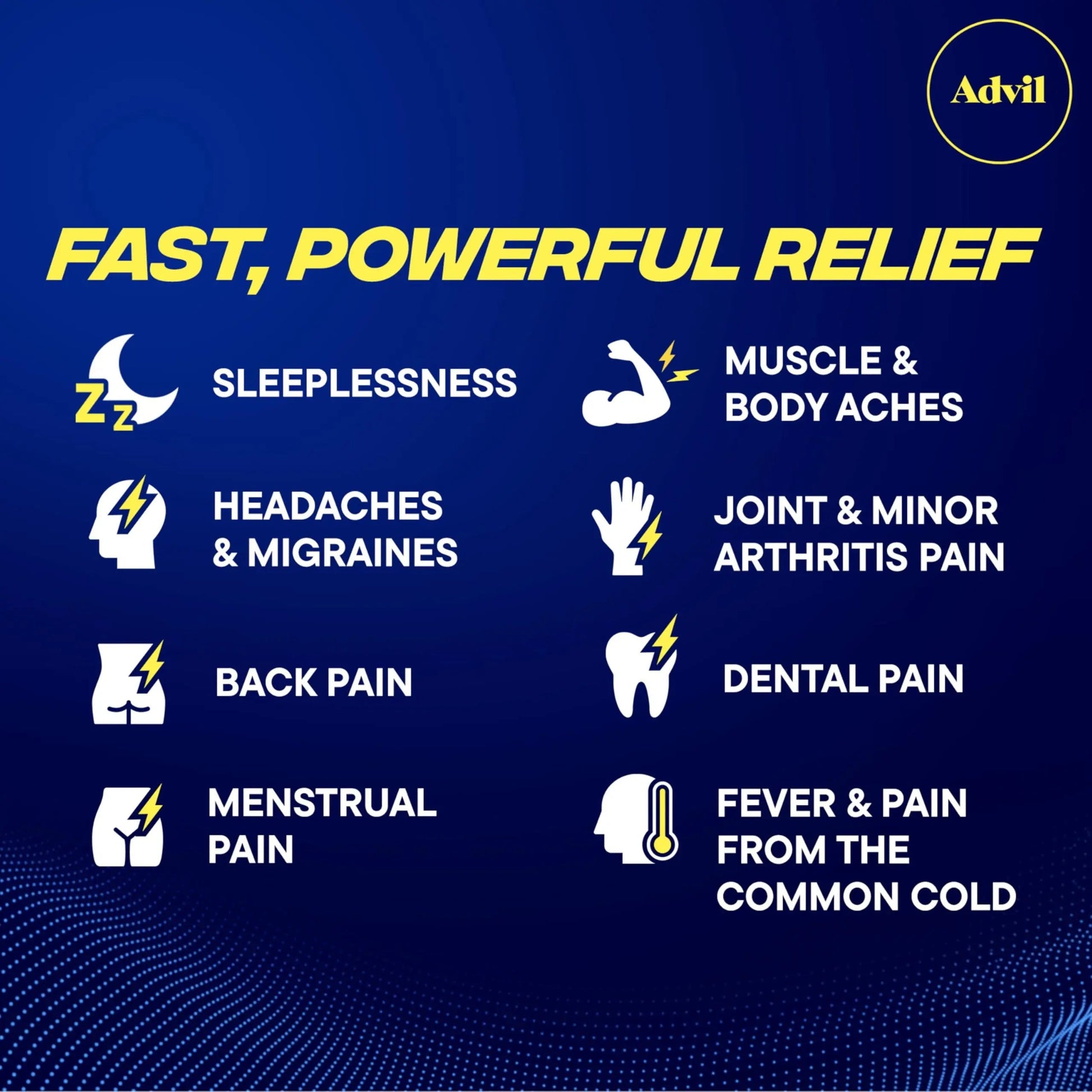 Advil PM Pain Reliever and Nighttime Sleep Aid, Pain Medicine with Ibuprofen for Pain Relief and Diphenhydramine Citrate for a Sleep Aid - 50x2 Coated Caplets AdvilBuy Supplements Australia