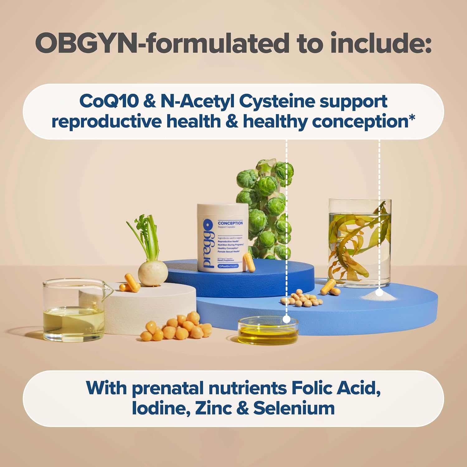 PREGGO Conception Support with CoQ10 – OBGYN-Formulated – 30-Day Supply