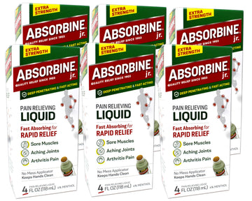 Absorbine Plus Pain Relieving Liquid - 4 oz, Pack of 6. ABSORBINE JR.Buy Supplements Australia