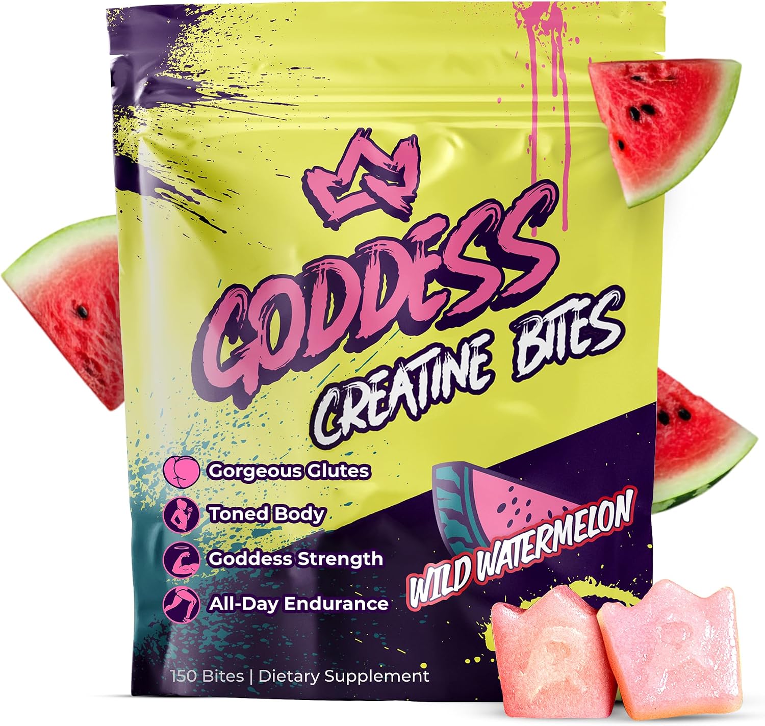 Primal Queen Creatine Gummies, Muscle & Brain, 5g, 150 Gummies | Goddess Line: Low-Sugar, High-Potency Creatine chewables in Wild Watermelon; Faster Recovery, Lean Tone and Everyday Power