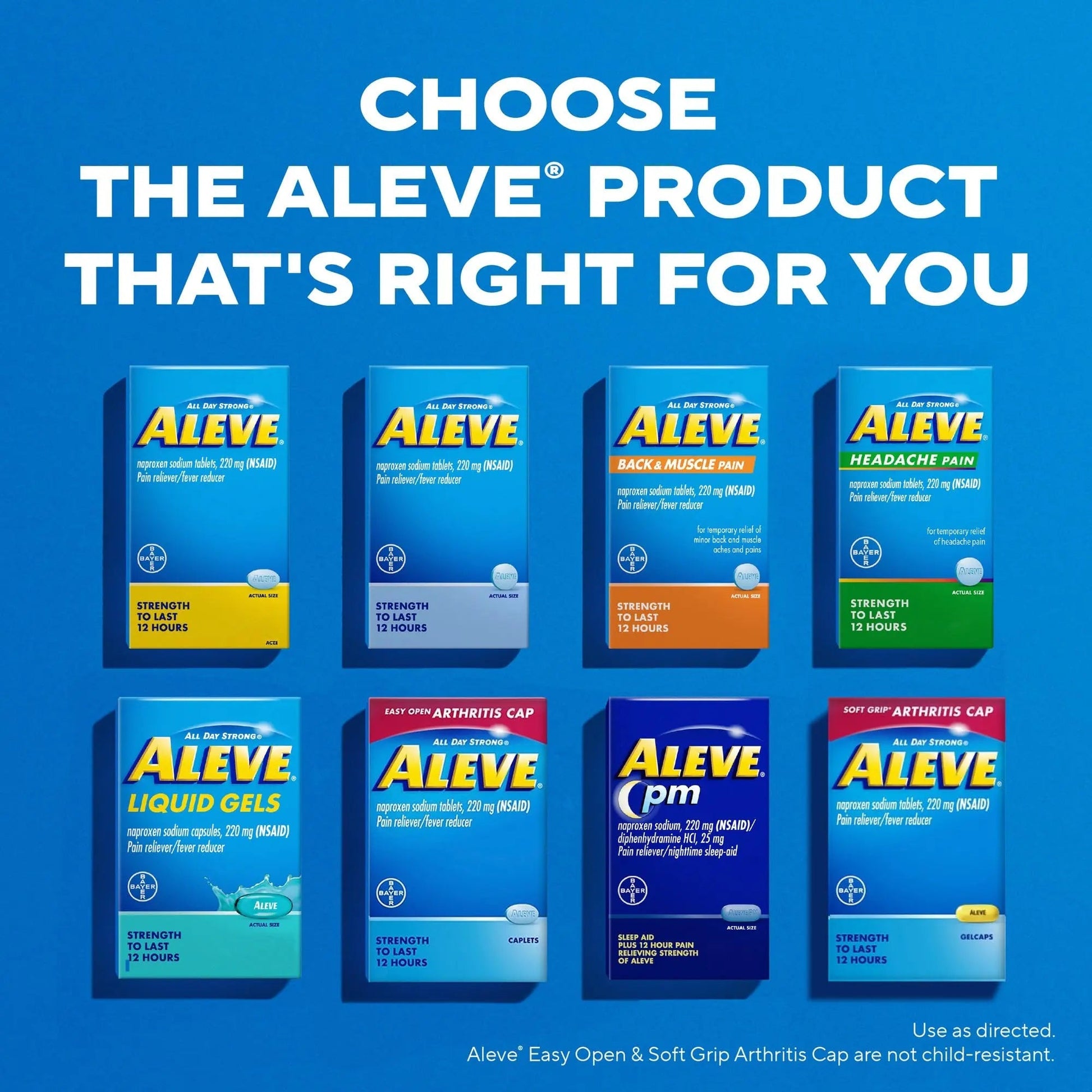 Aleve Back & Muscle Pain Relief Naproxen Sodium Tablets, Pain Reliever & Fever Reducer, Medicine for Body , 250 Count AleveBuy Supplements Australia