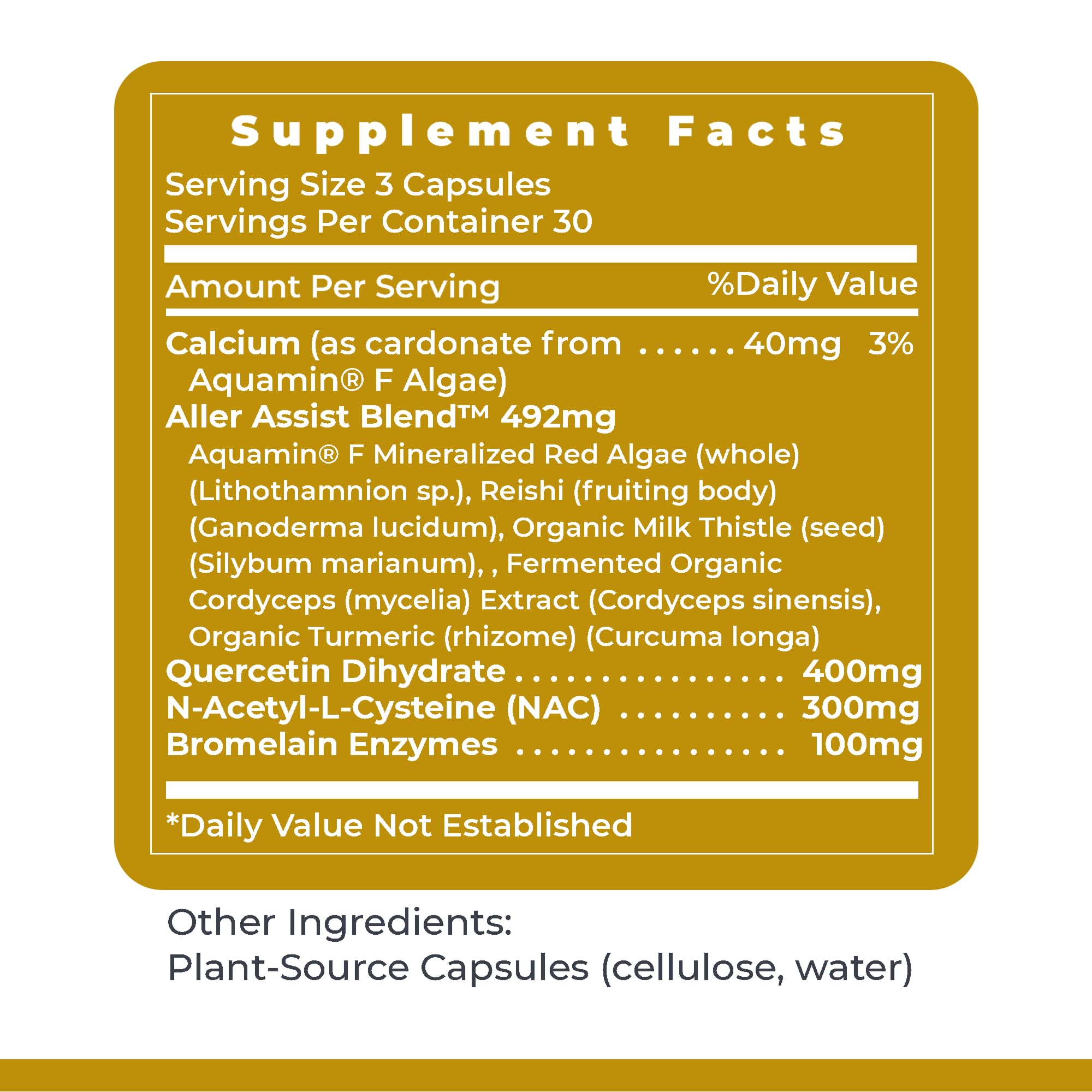 Premier Research Labs AllerCaps - A Lung Health Supplement with NAC/N-Acetyl Cysteine, Featuring Bromelain, Reishi Mushroom & Quertecin, Immune Support Formula - 60 Vegetarian Capsules Premier Research LabsBuy Supplements Australia