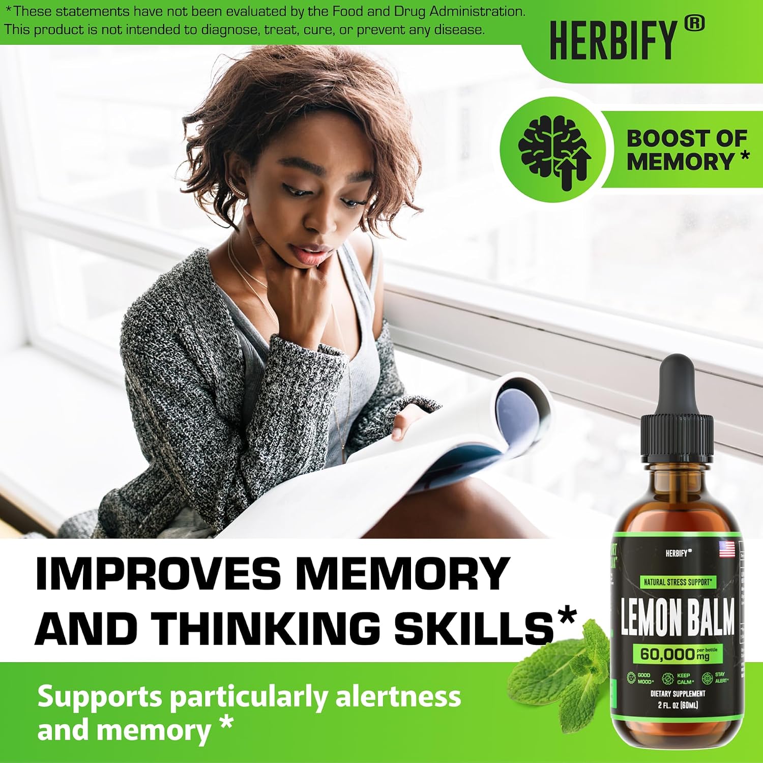 HERBIFY Bundle - Lions Mane Drops & Lemon Balm - Brain and Immune Support