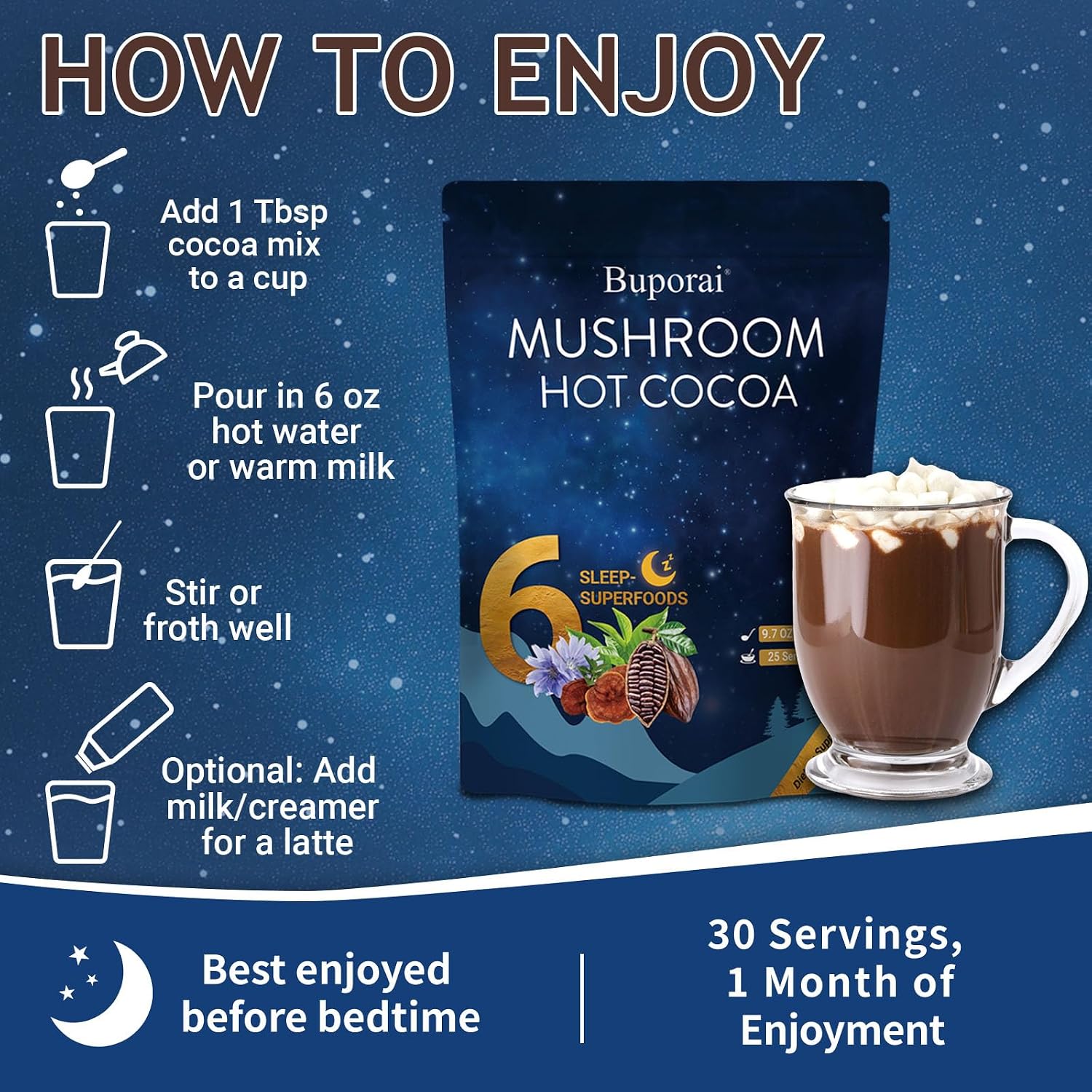 Day + Night Bundle with Mushroom Coffee & Mushroom Hot Cocoa