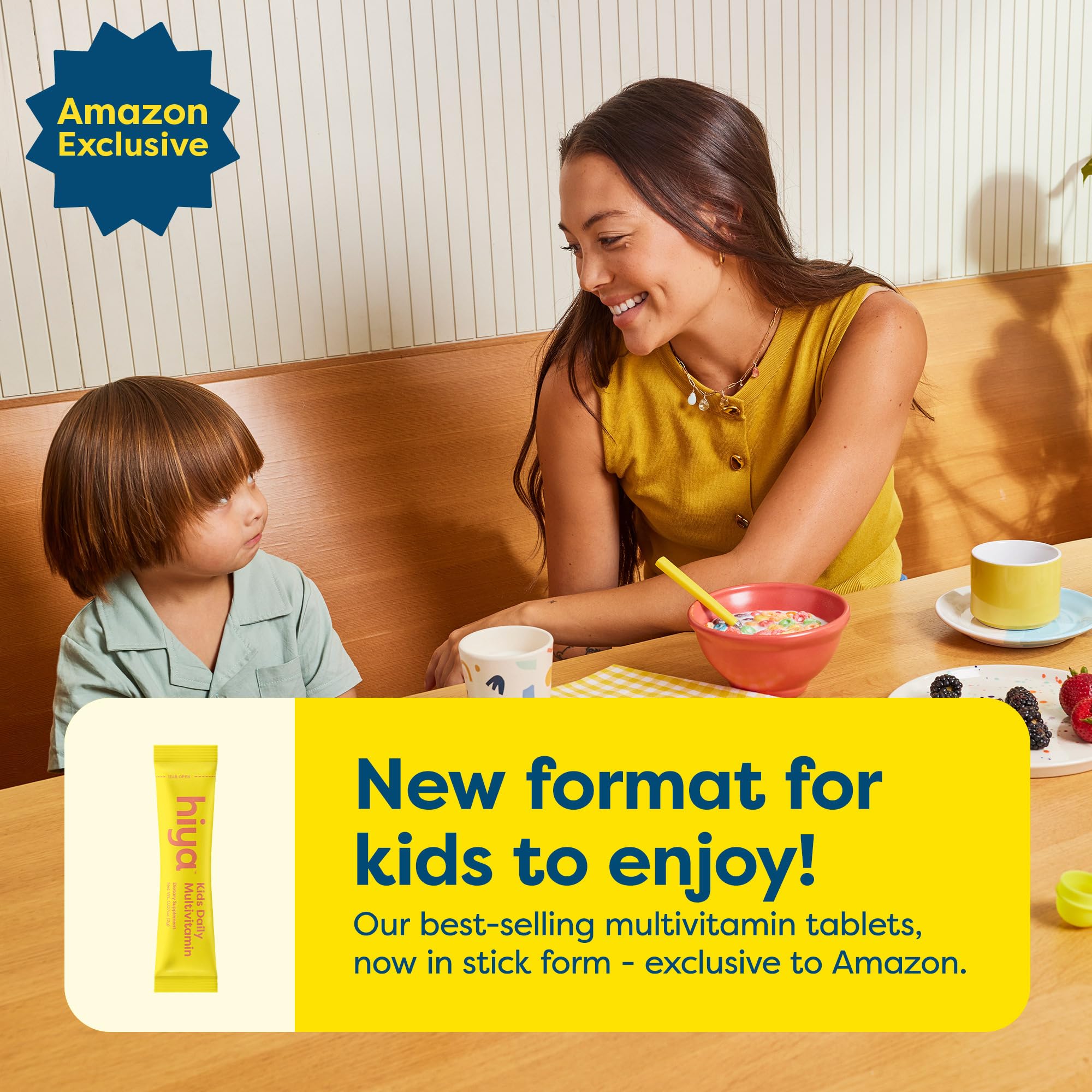 Hiya Kids Multivitamin – 15+ Essential Vitamins & Minerals with Fruits & Veggies for Ages 2+, Supports Growth, Development & Immune