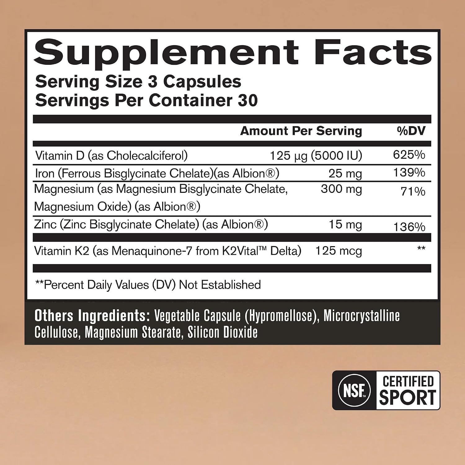 BARE PERFORMANCE NUTRITION Endurance Essentials | Endurance Athlete Daily Multivitamin | NSF Certified for Sport | Supports Energy, Muscle Function, Immune & Bone Health | 30 Capsules