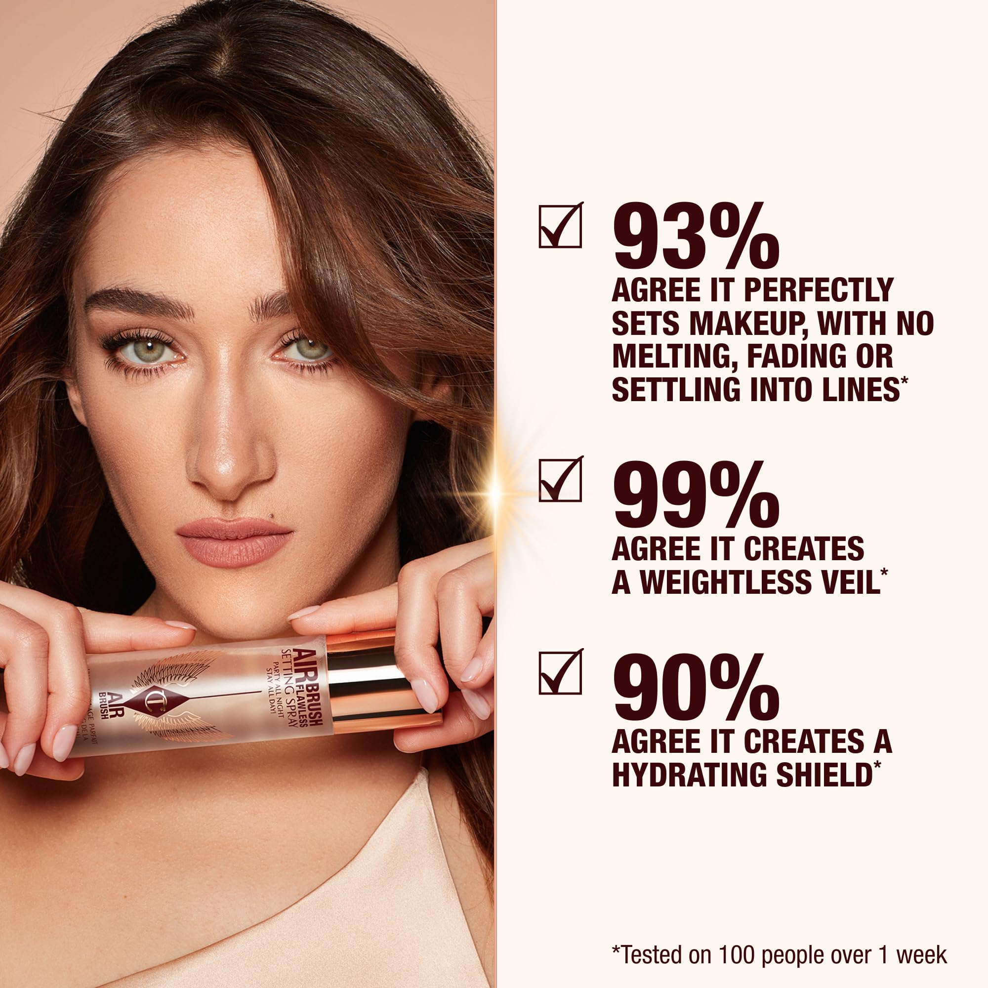 Charlotte Tilbury Airbrush Flawless Setting Spray - Ultra-Fine Hydrating Mist to Prime & Set Face Makeup For Up to 16Hr - Soothes, Blurs Pores & Calms Skin (100ml) Charlotte TilburyBuy Supplements Australia