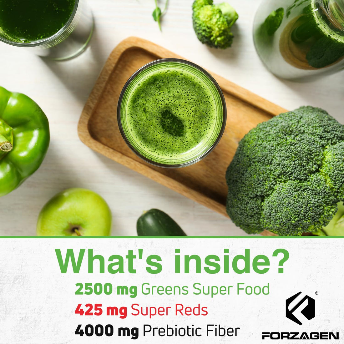 Forzagen Vegan Greens & Reds Superfood Powder - Organic Super Greens Powder | Premium Veggie Powder Supplement | 35 Servings Reds and Greens Superfood Powder ForzagenBuy Supplements Australia