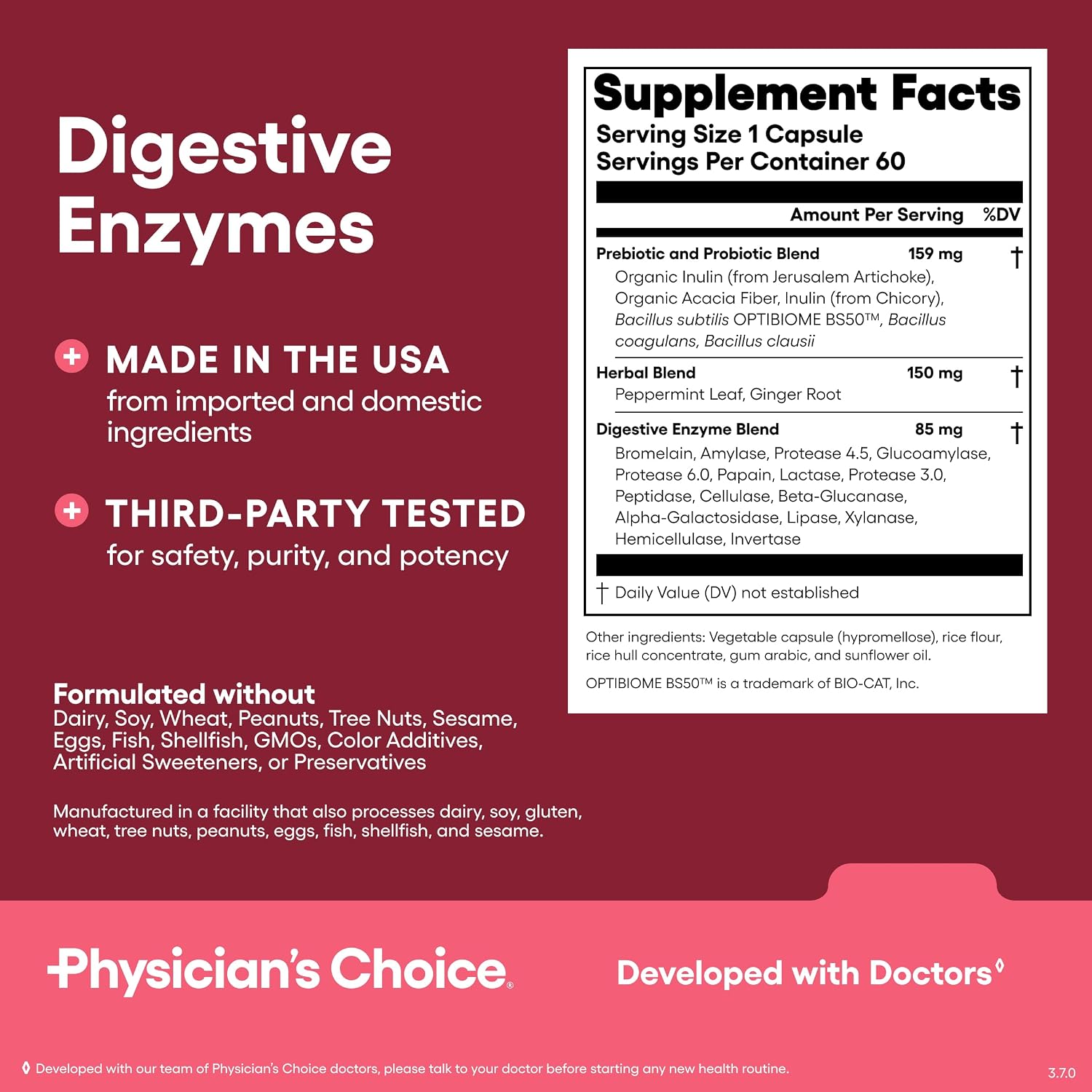 Physician's CHOICE Gut Guardian Bundle: Advanced Bloating & Digestion Support with 60 Billion Probiotic, Digestive Enzymes & Bloat + Gas Probiotic - Daily Gut Health Support for Women and Men