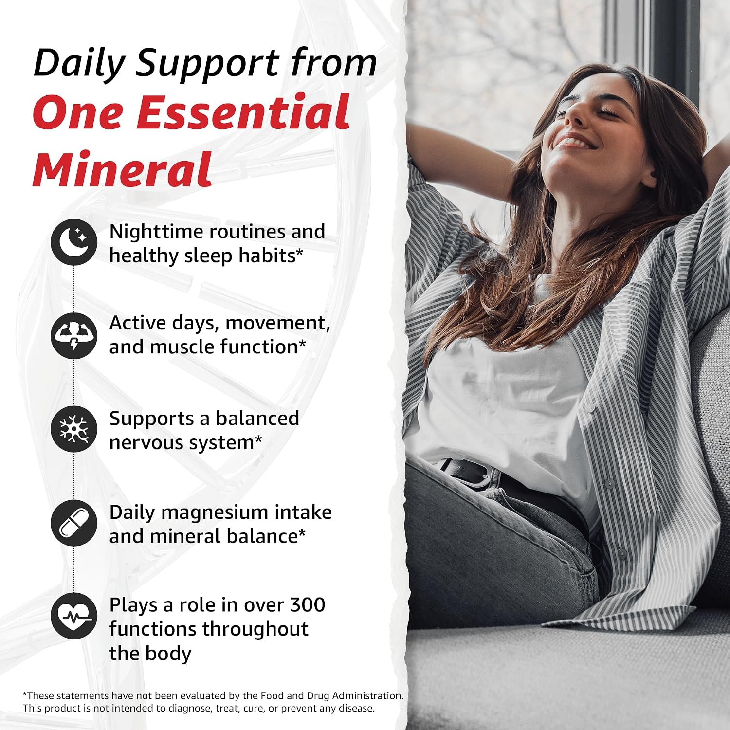 10X Health Magnesium Oxide Supplement, Sleep & Muscle Support, 60 Capsules | Magnesium for sleep support, relaxation support, muscle function, recovery support, and balanced nervous system*