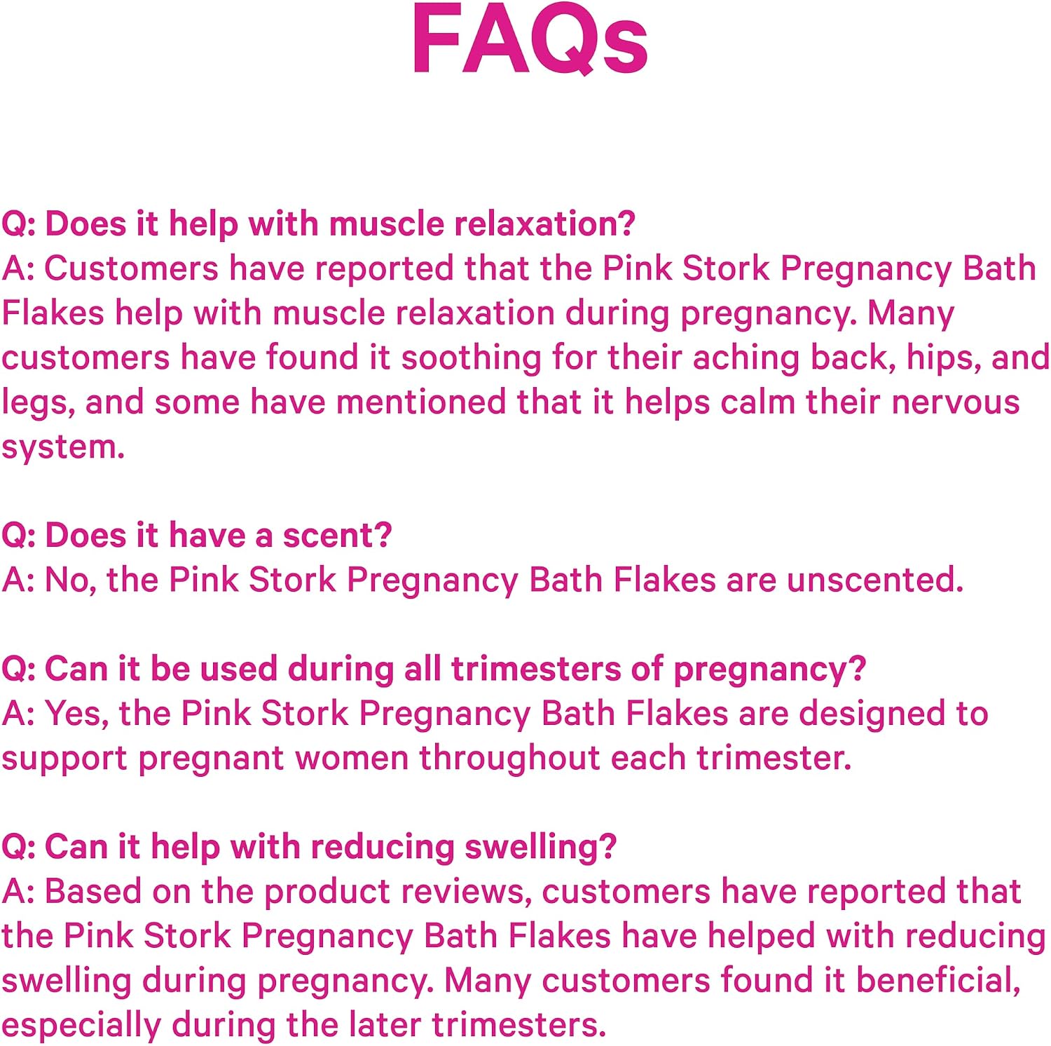 Pink Stork Pregnancy Bath Soak with Pure Magnesium Flakes, Unscented, 2 lb | 100% Dead Sea Salt, Support Pregnancy Comfort, Ease Feelings of Stress, Clean, Fragrance-Free
