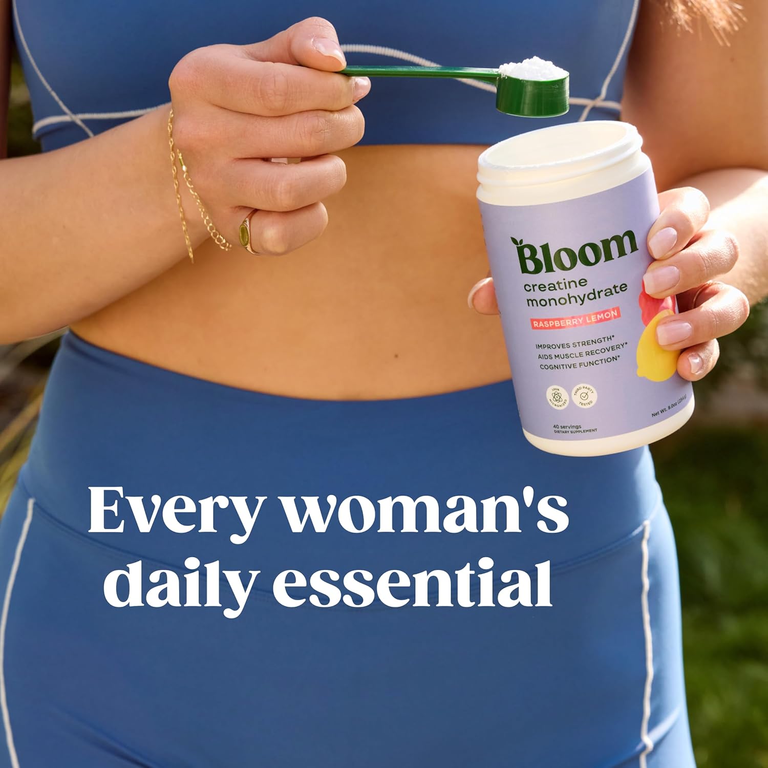Bloom Creatine Monohydrate Bundle, Unflavored + Raspberry Lemon