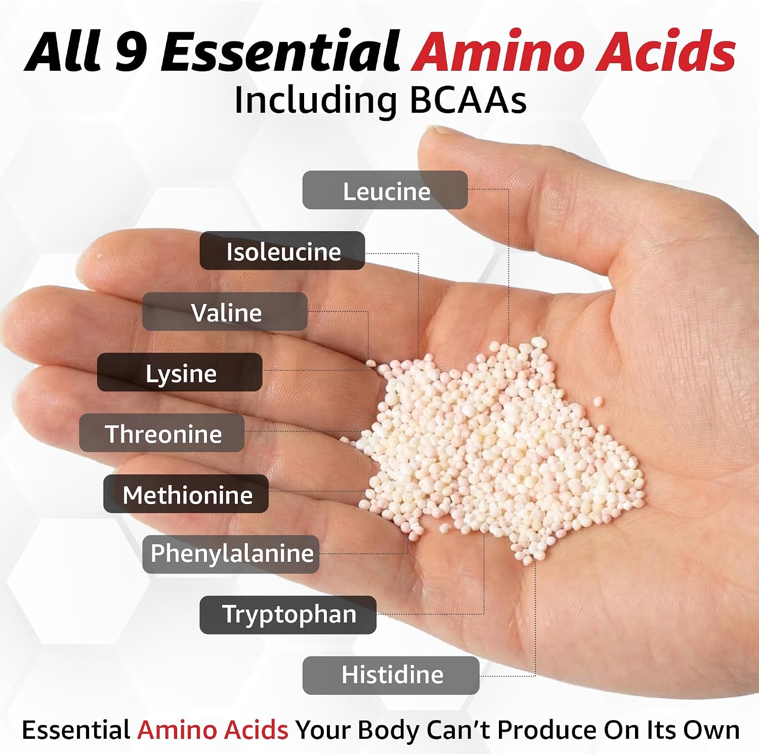 10X Health Amino Acids Supplement - 90 Sachets | Eaa Supplement: Time-Release Microbead Technology, 7-Hour Delivery, 90 Sachets