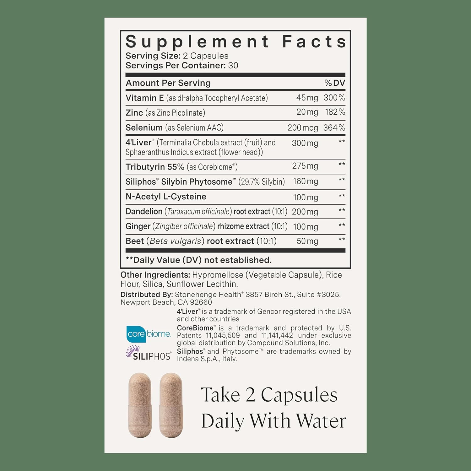 Stonehenge Health Dynamic Liver – Siliphos Milk Thistle Formula – Liver Support & Antioxidant Support, Gut-Liver Axis, Selenium, Zinc, Vitamin E, Ginger, Beetroot Extract, Non-GMO, 60 Veg Caps
