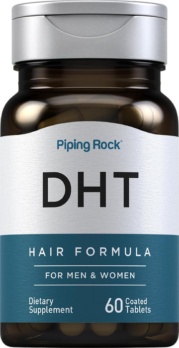 Piping Rock DHT Advanced Hair Formula Supplement | 60 Tablets | with Saw Palmetto, Pumpkin Seed and Phytosterol | for Men and Women | Non-GMO, Gluten Free