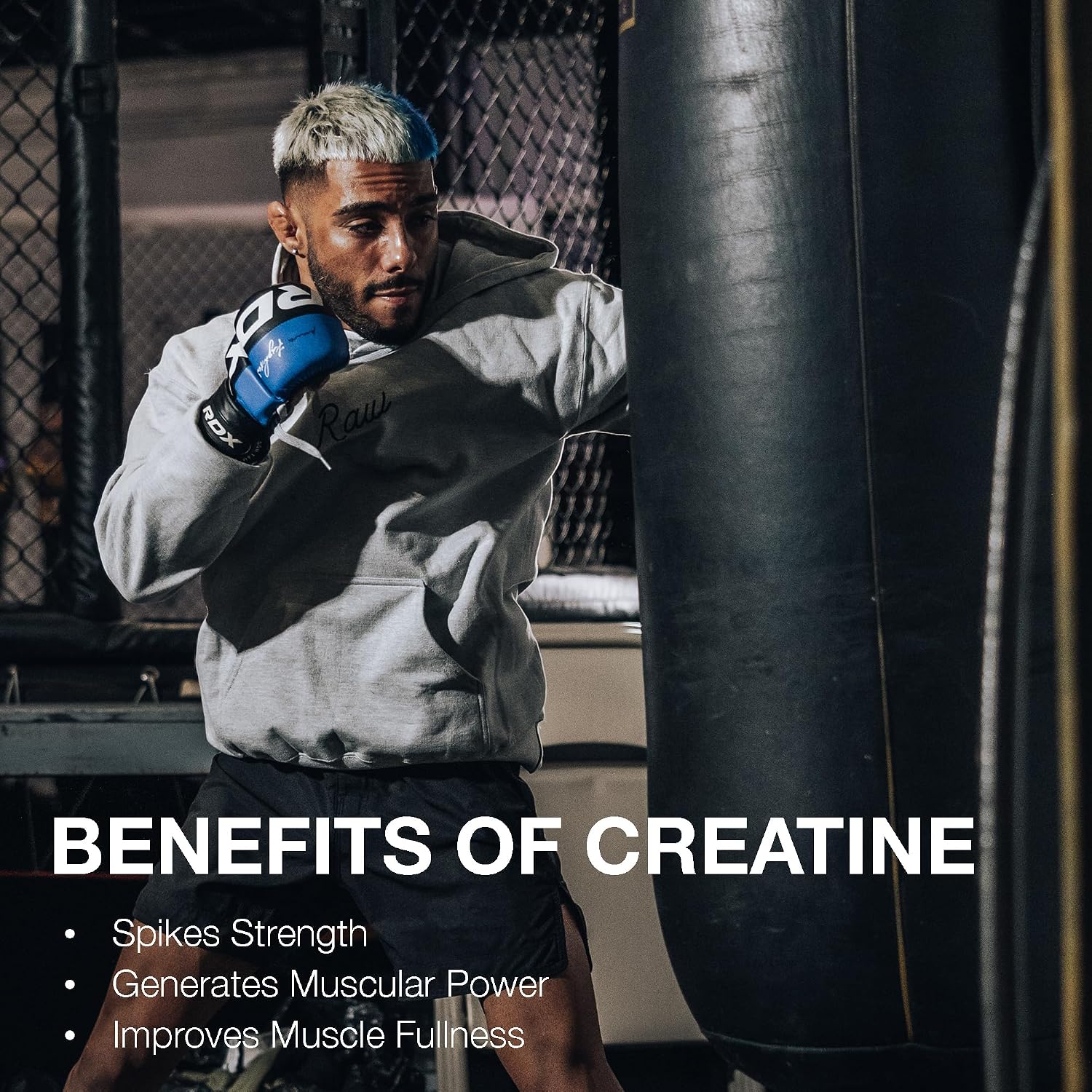 RAW Creatine Monohydrate to-Go Stick Packs, Unflavored – 5g Micronized Creatine Per Serving – Muscle Strength, Power & Recovery Support