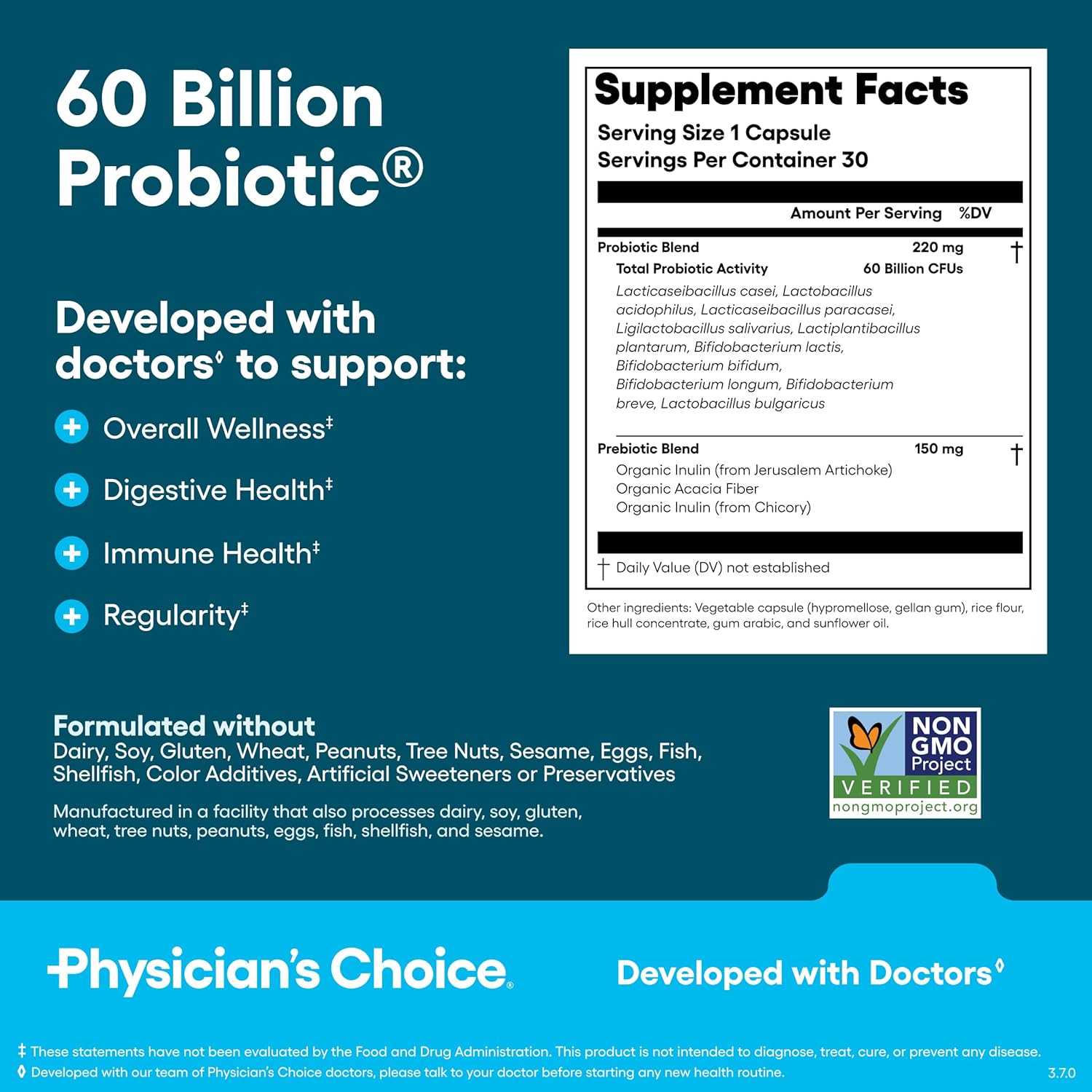 Physician's CHOICE Gut Guardian Bundle: Advanced Bloating & Digestion Support with 60 Billion Probiotic, Digestive Enzymes & Bloat + Gas Probiotic - Daily Gut Health Support for Women and Men