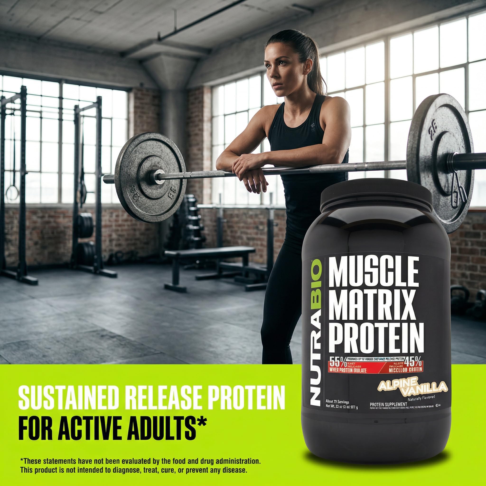 NutraBio Muscle Matrix Protein Powder - 25g of Protein Per Scoop - Whey Isolate and Micellar Casein Combo for Fast and Slow Release - Dutch Chocolate - 2 Pounds, 28 Servings
