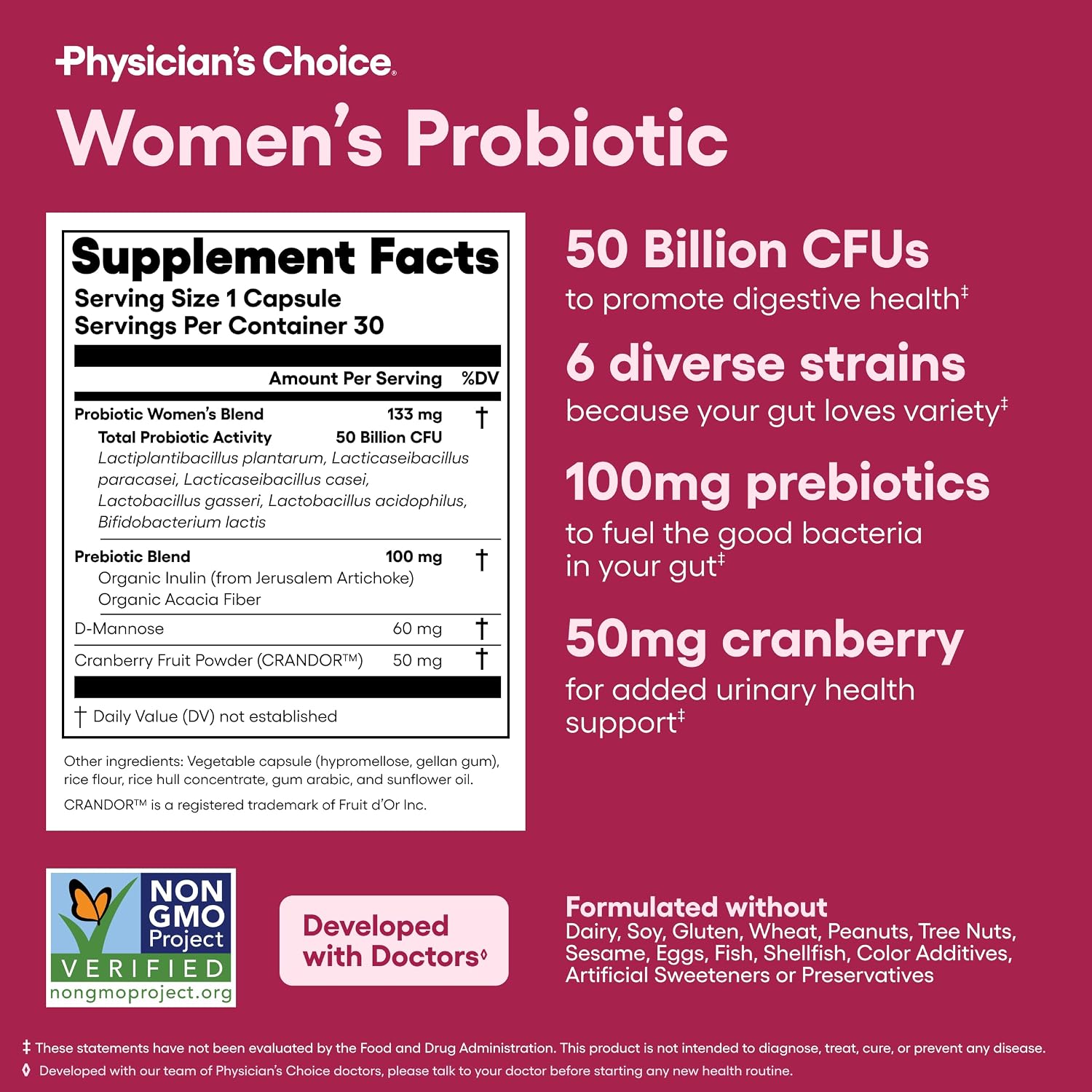 Physician's CHOICE Feminine Power Duo Bundle - Vaginal Probiotic + Womens Probiotic