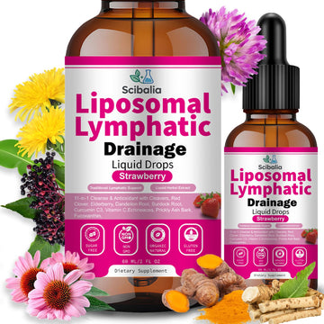 Scibalia Liposomal Lymphatic Drainage Drops, 11-in-1 Organic Lymphatic Support with Red Clover Echinacea Elderberry Burdock Root for Lymph Cleanse Immune Support & Daily Detox Vegan Non-GMO ScibaliaBuy Supplements Australia