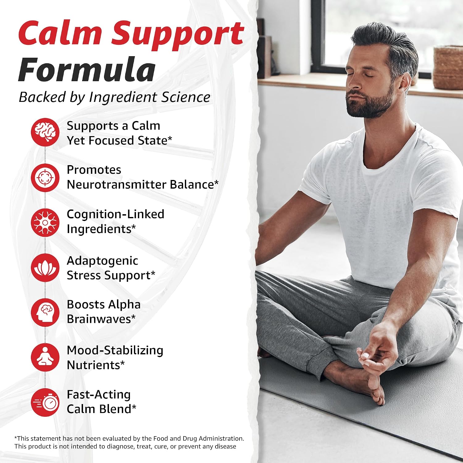 10X Health Calm Drops - 100mg, 2.03 Fl Oz | Gaba Supplements: 100mg L-Theanine, Calm & Stress Support, Natural Flavor, 2.03 Fl Oz