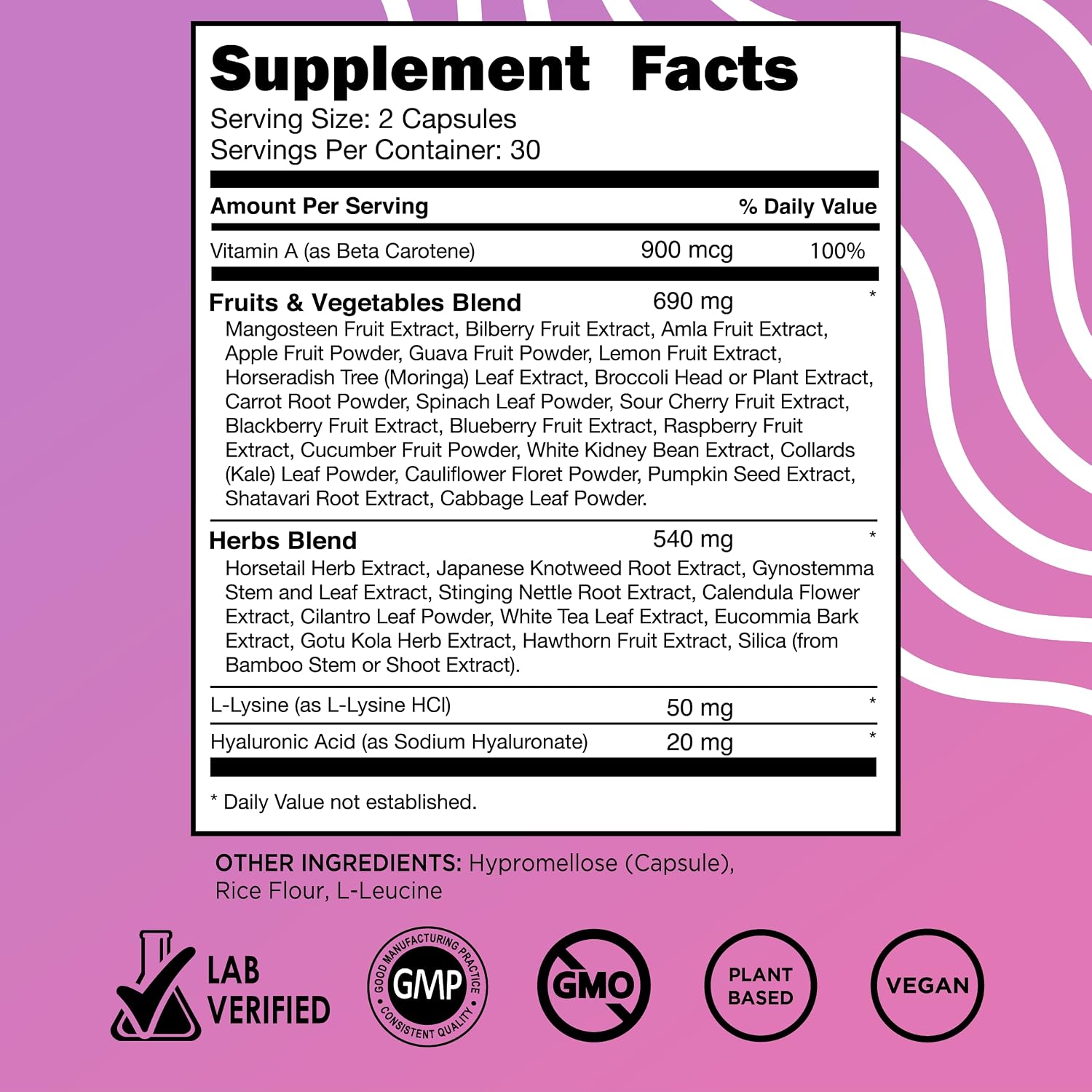 Vital Vitamins Vegan Collagen Booster + Resveratrol Capsules