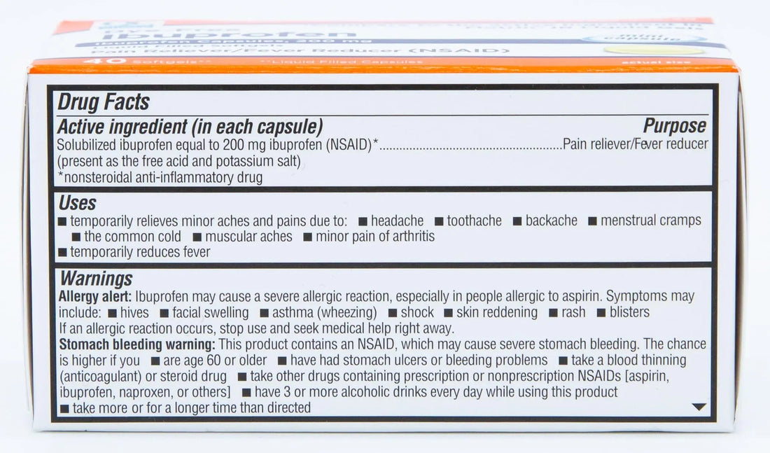 Quality Choice Ibuprofen 200 mg Liquid Gels 40 Count Easy to Swallow Pain Reliever and Fever Reducer for Headache Toothache Backache Menstrual Cramps Muscle Aches Minor and Pain Quality ChoiceBuy Supplements Australia