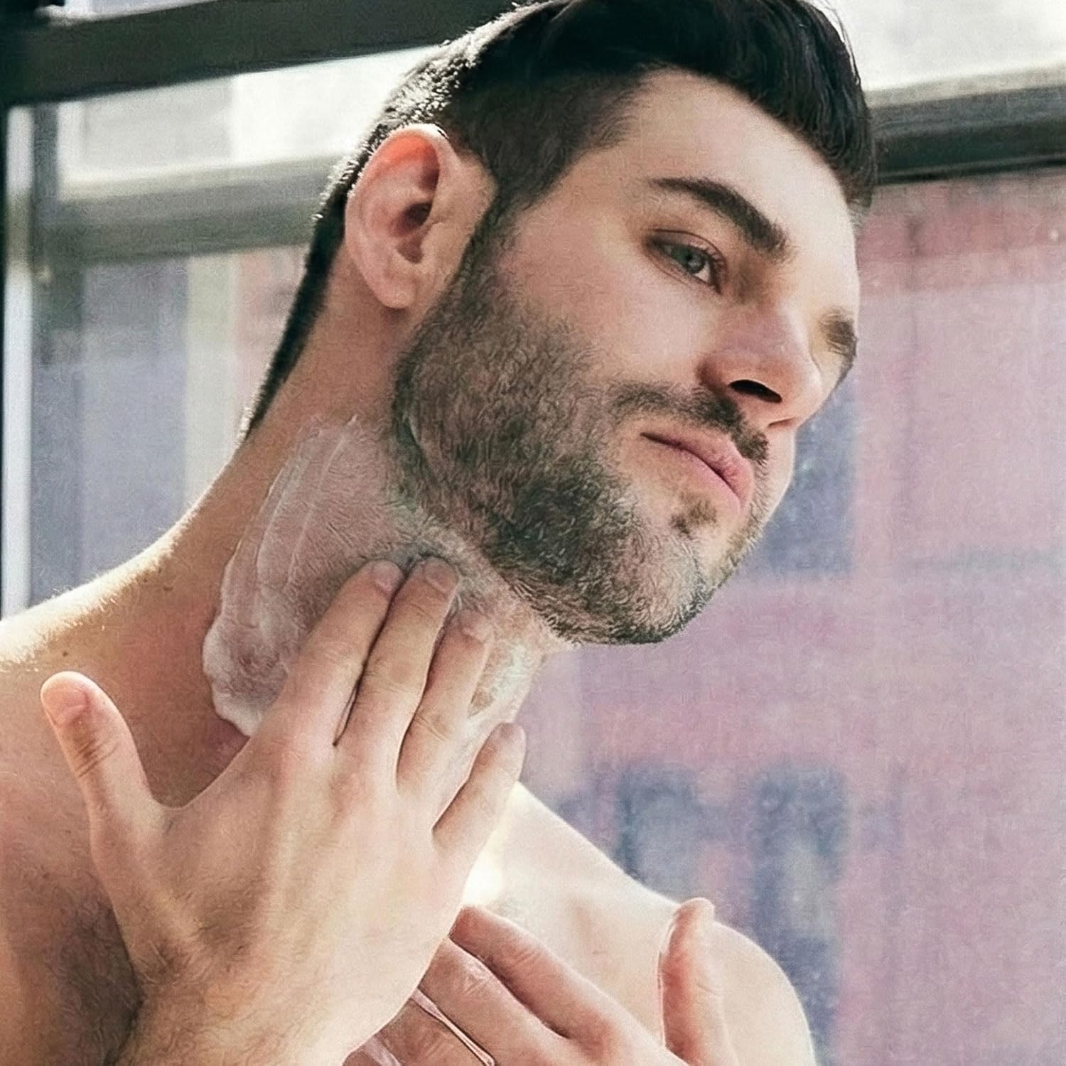 Brickell Men's Tightening Neck Cream For Men, Neck Cream For Tightening and Firming, Anti Wrinkle Cream, With Peptides, Niacinamide, and Hyaluronic Acid, 2 Ounce, Unscented