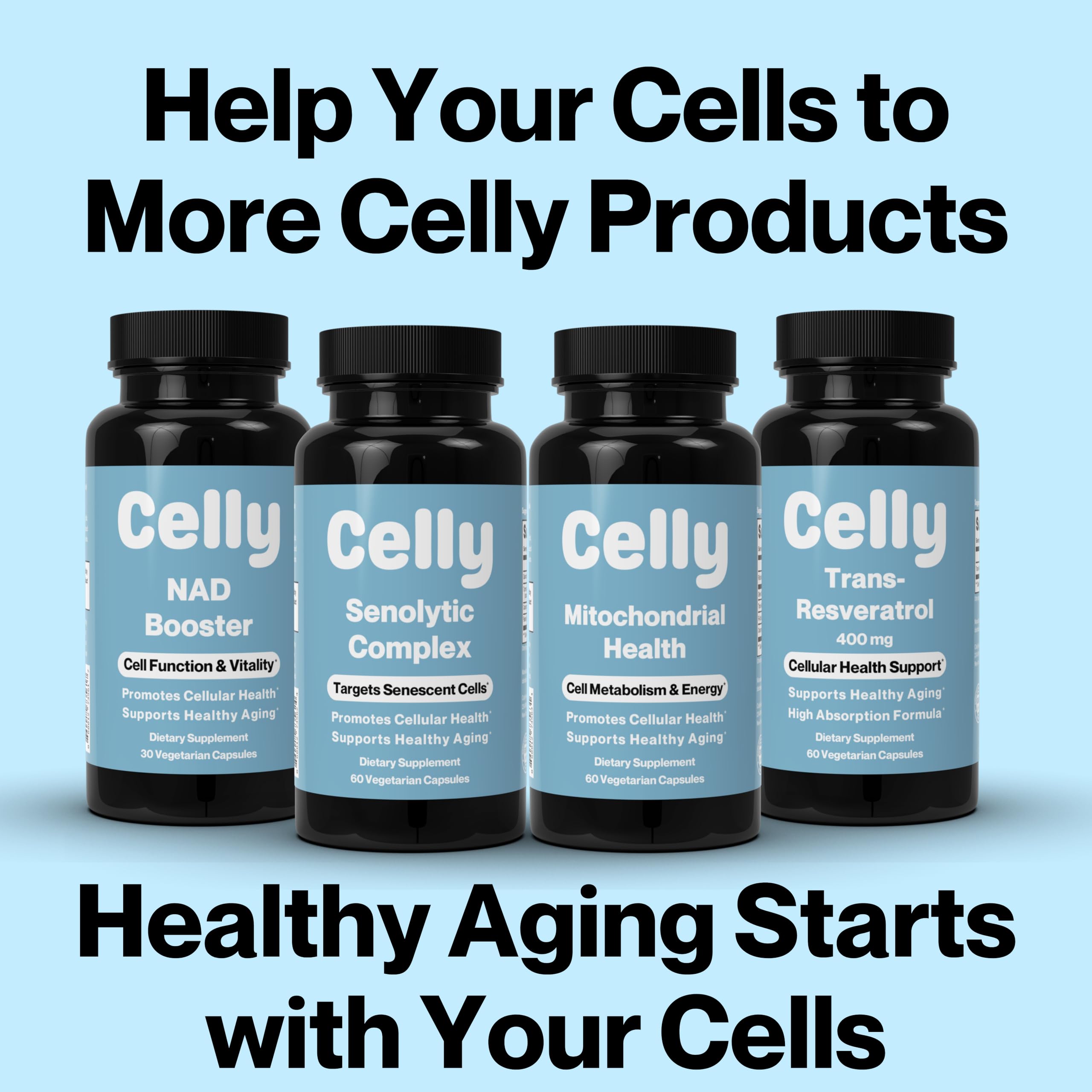 Celly Autophagy Activator | Longevity Supplement for Cellular Nutrition and Healthy Aging | Promotes Cell Renewal with Spermidine, Pterostilbene, Fisetin, and NAC | Made in USA & 3rd Party Tested CellyBuy Supplements Australia