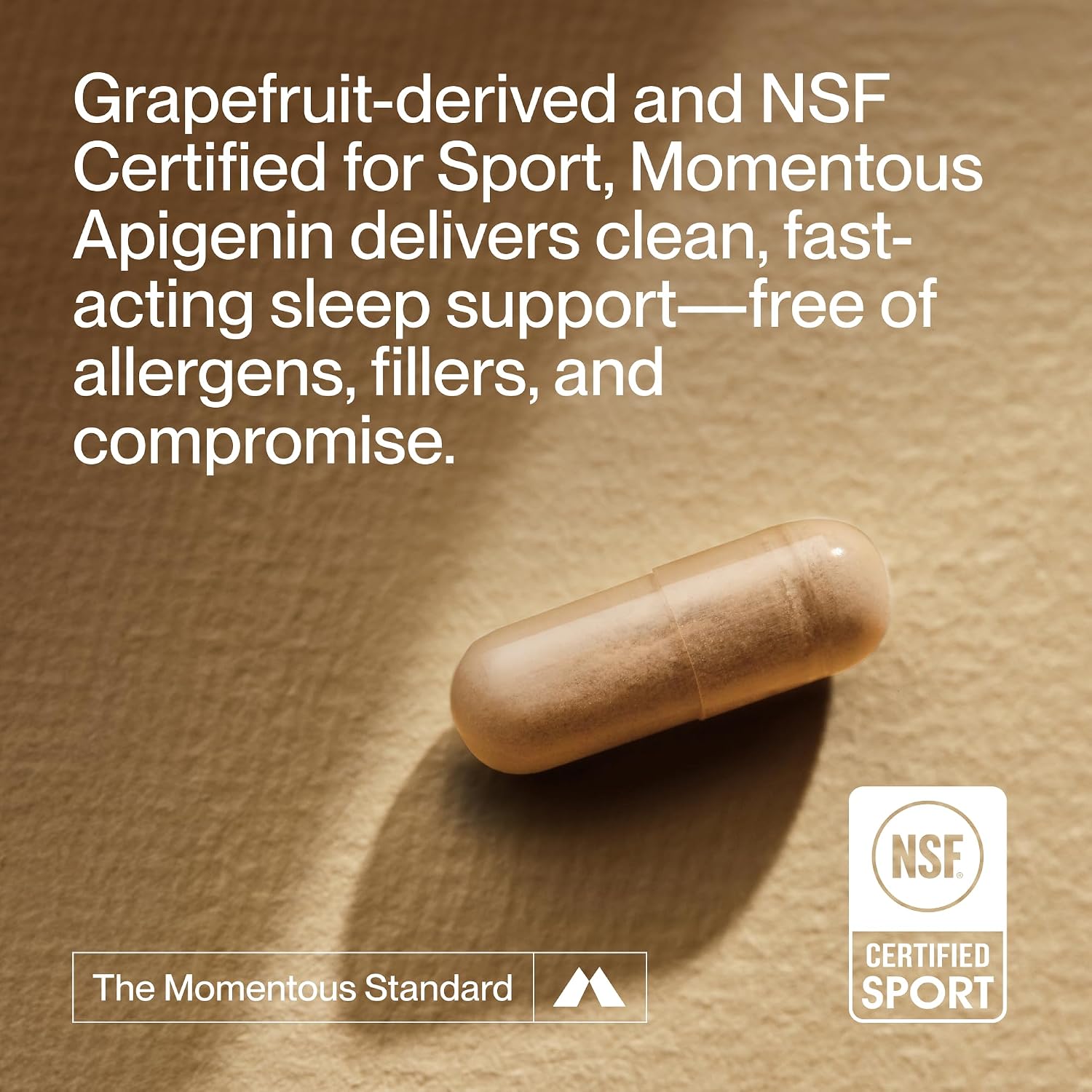 Momentous Apigenin Supplement - 50 mg per Capsule - NSF Certified for Sport - 60-Count