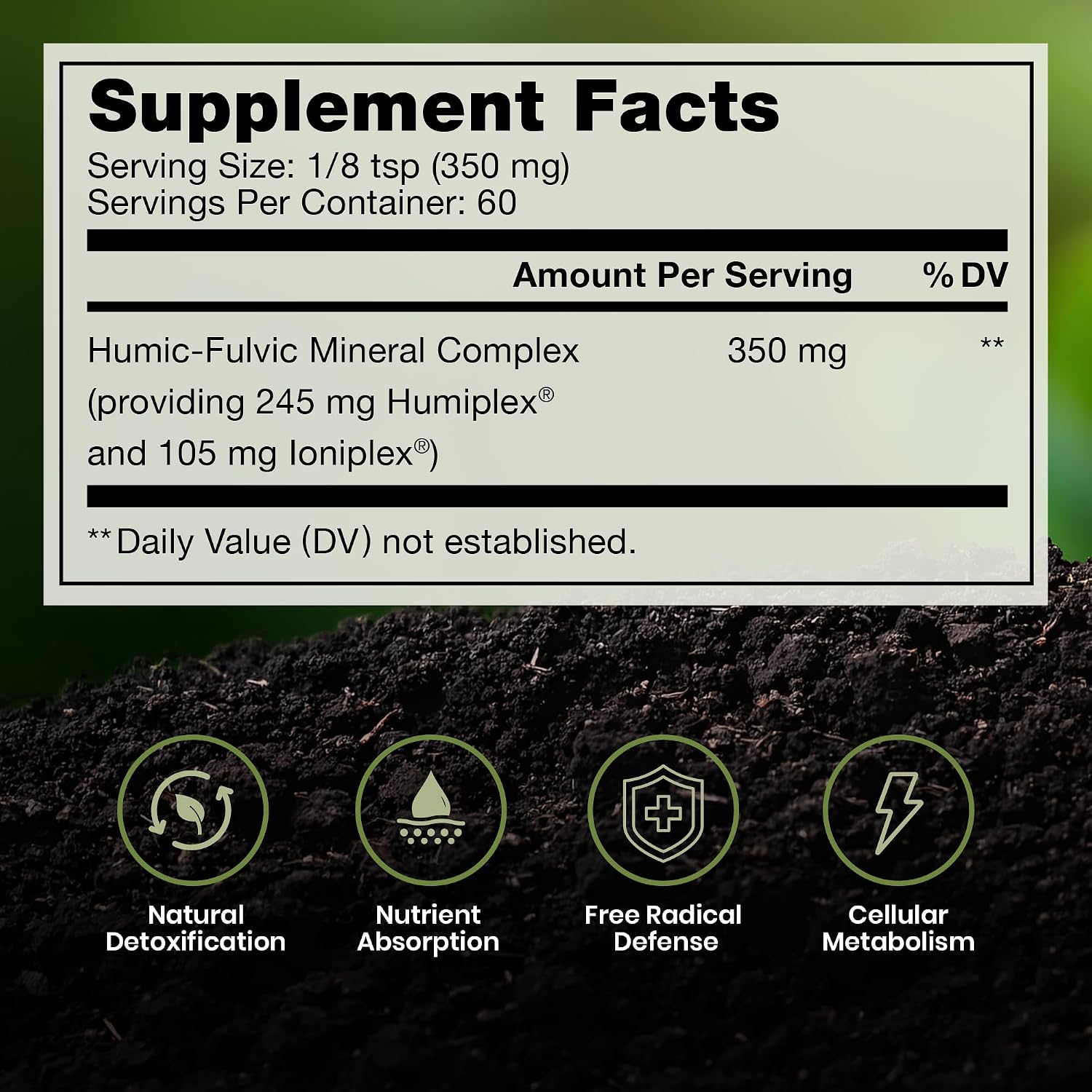 Pure Therapro Rx EarthMend Trace Mineral Powder for Women & Men, Fulvic Acid & Humic Acid Mineral Supplement, Ionic Trace Minerals Complex, Fulvic Humic Blend, Unflavored, 60 Servings